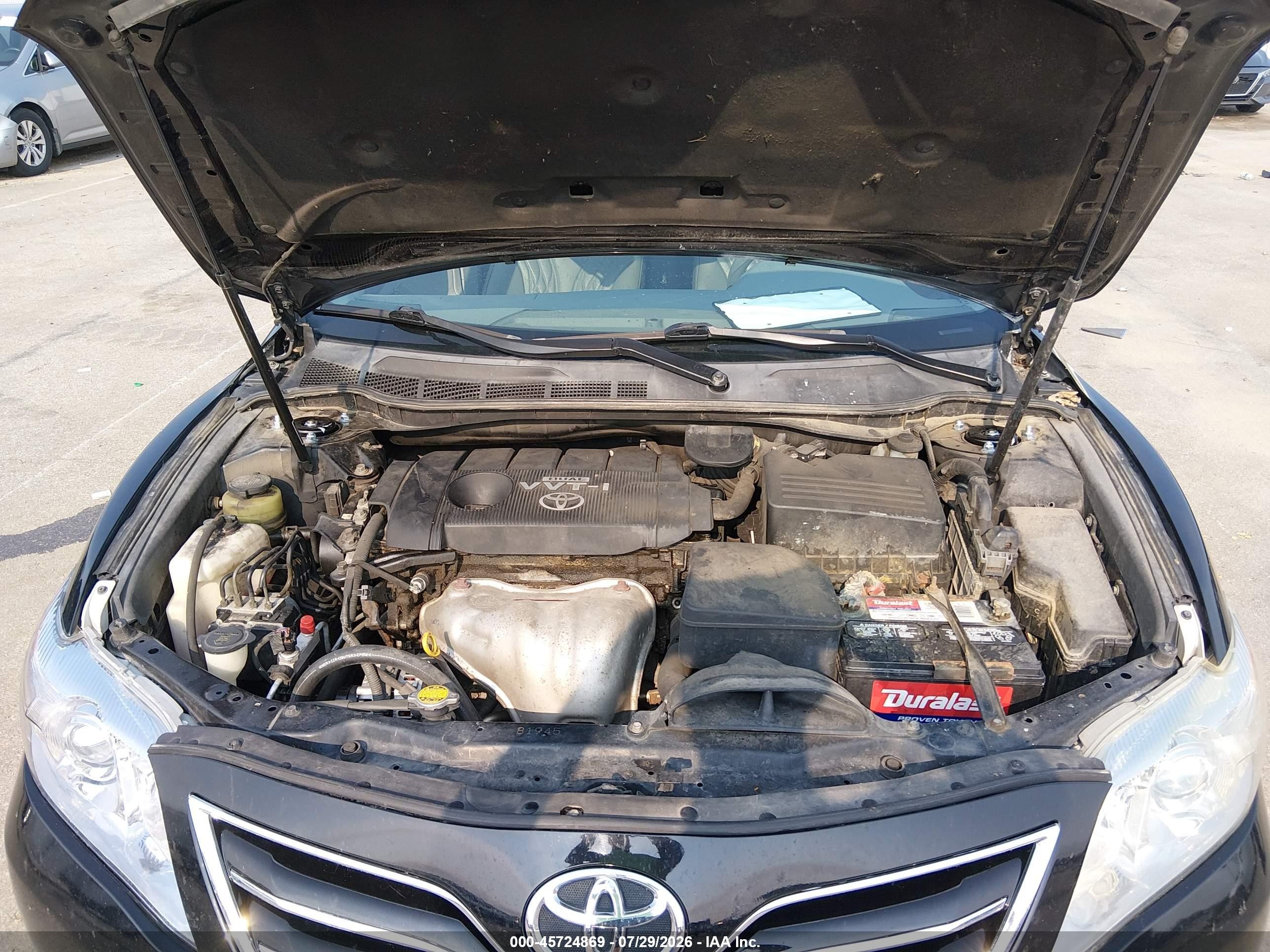 2010 Toyota Camry Xle Black vin: 4T4BF3EK7AR043913