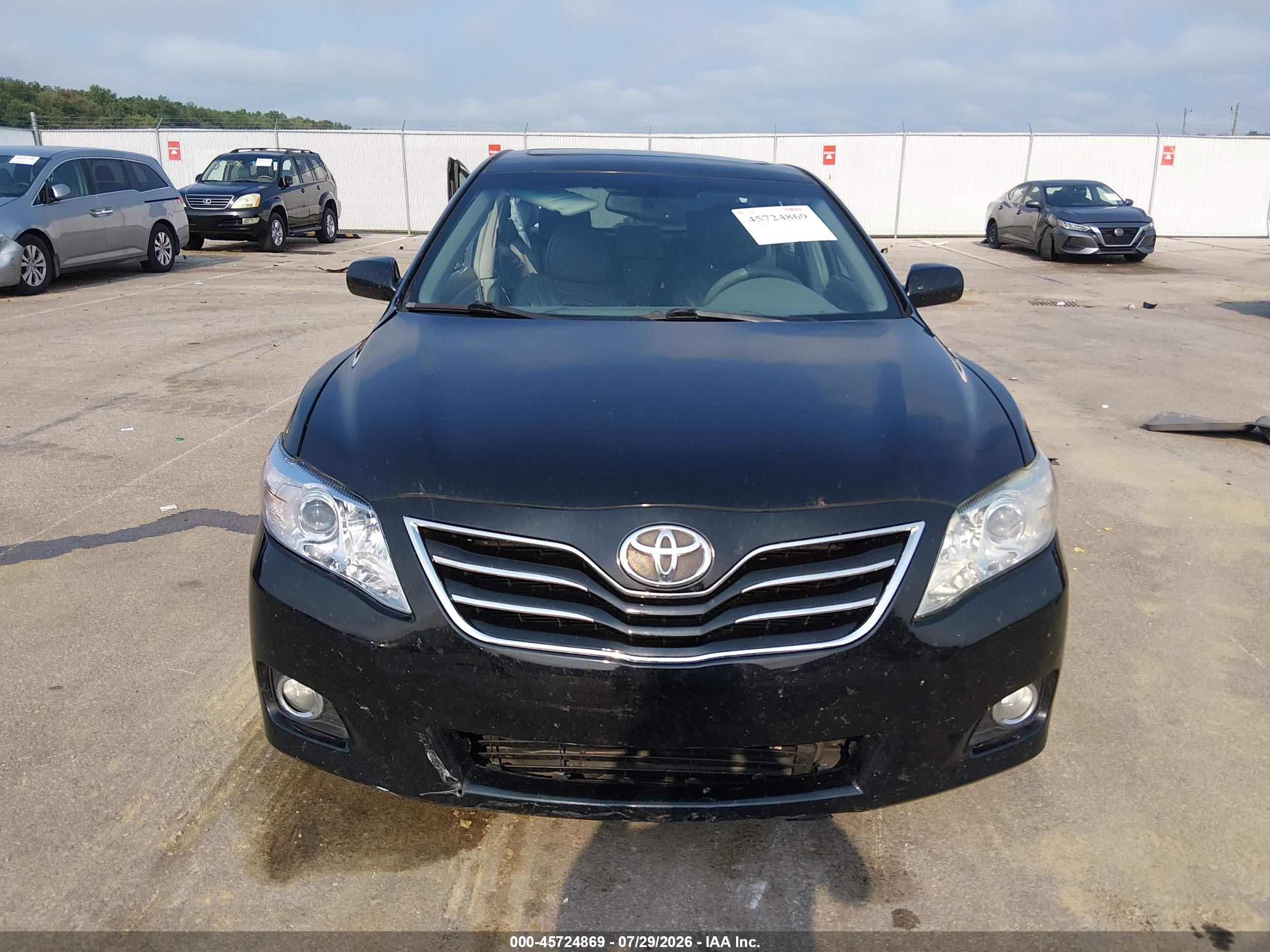 2010 Toyota Camry Xle Black vin: 4T4BF3EK7AR043913