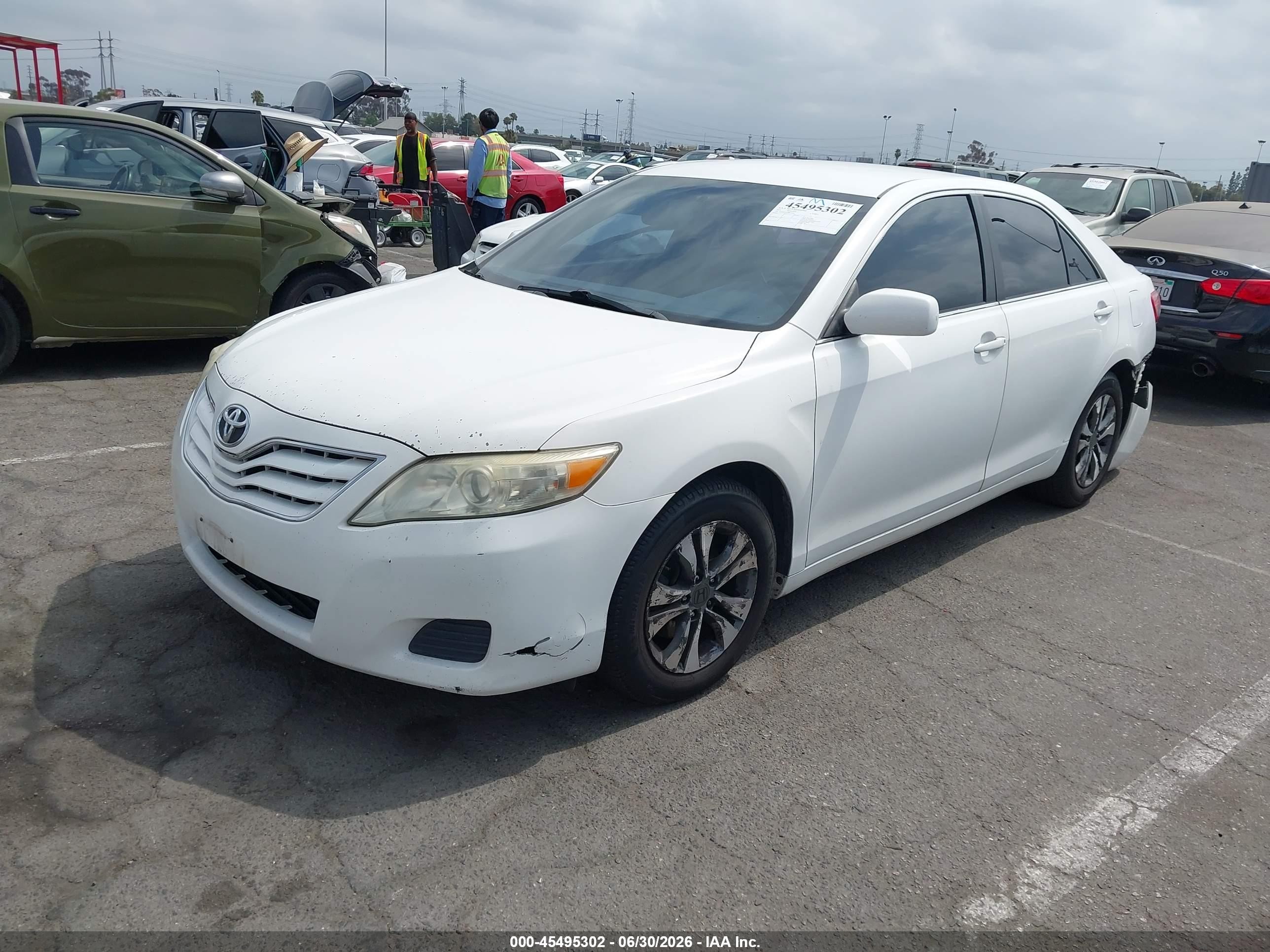 2011 Toyota Camry Le White vin: 4T4BF3EK7BR110141