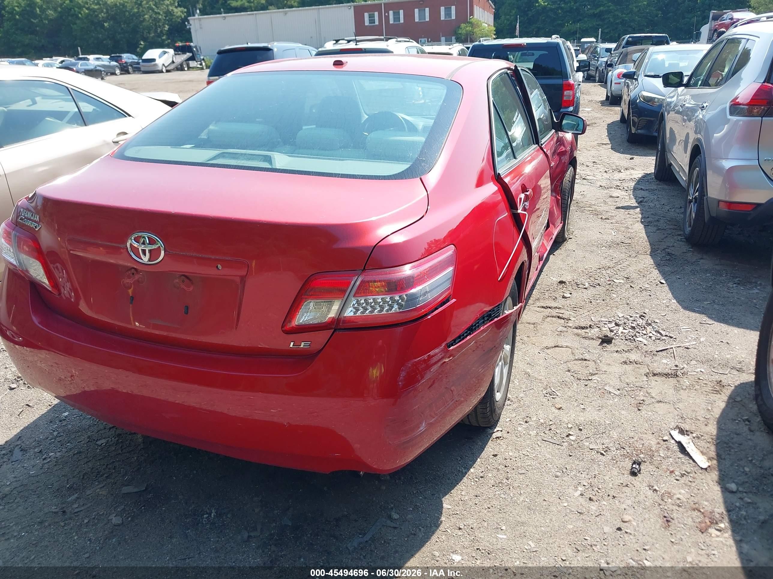2011 Toyota Camry Le Red vin: 4T4BF3EK7BR127151