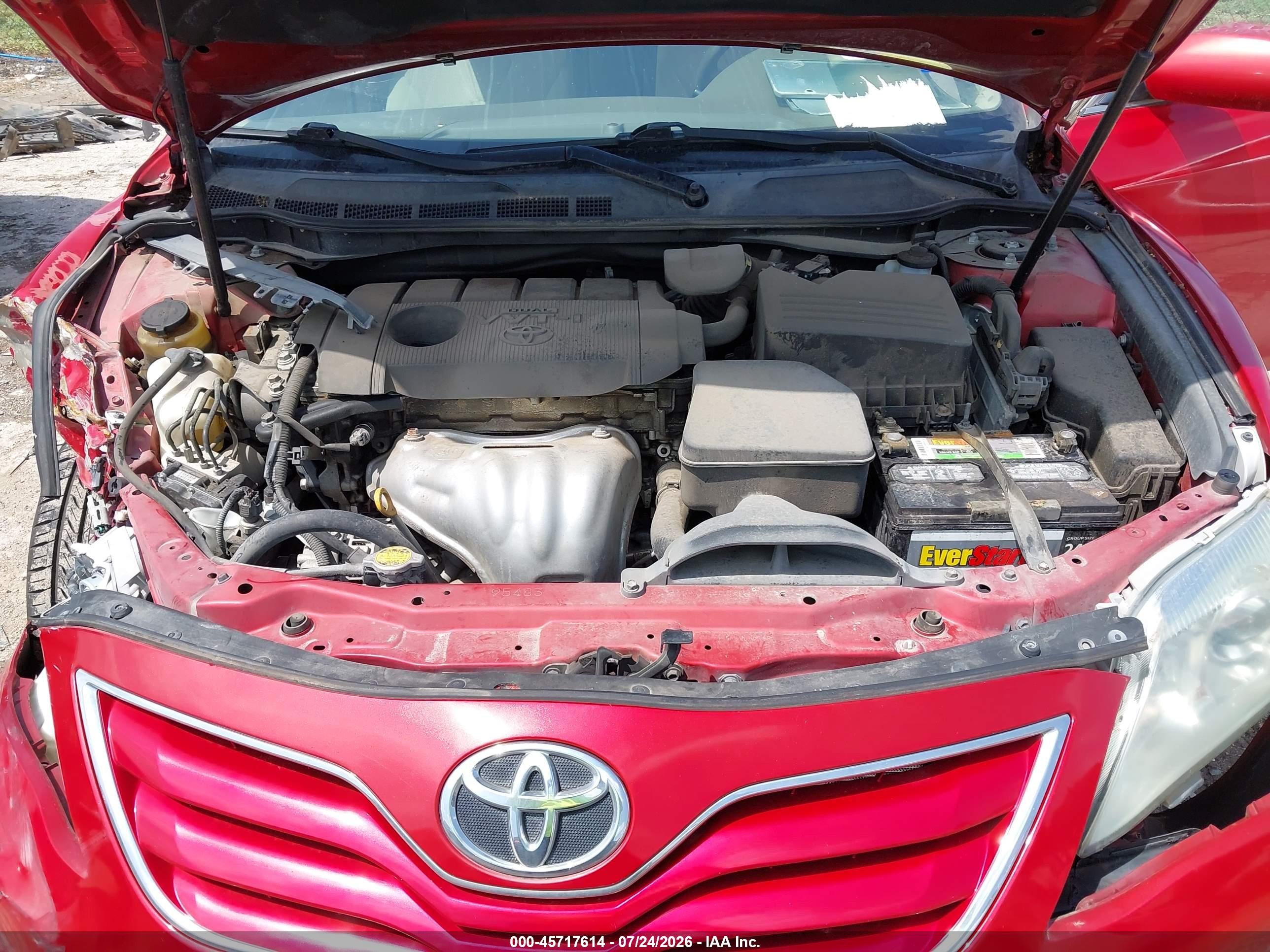 2011 Toyota Camry Le Red vin: 4T4BF3EK7BR157427