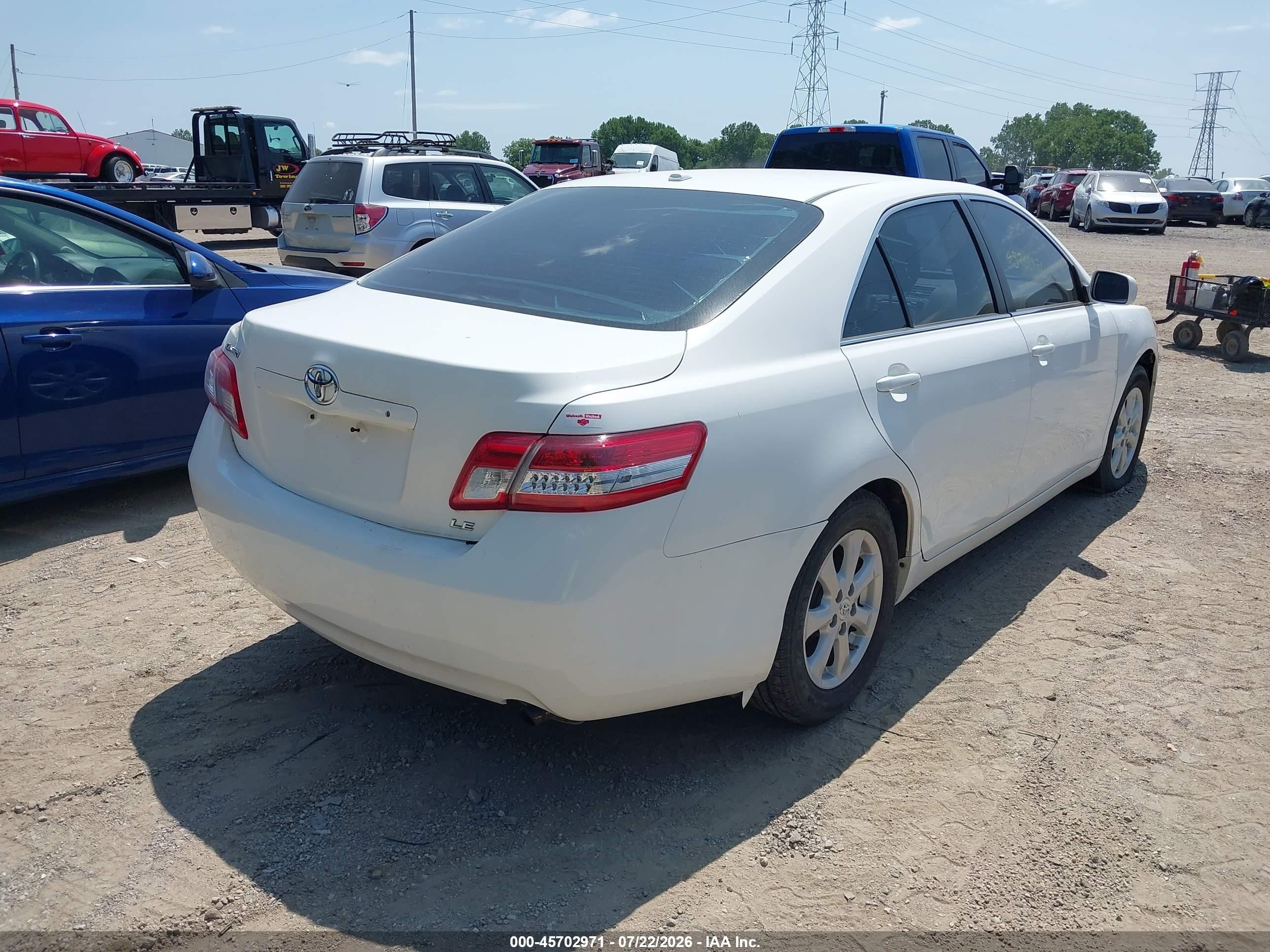 2011 Toyota Camry Le White vin: 4T4BF3EK7BR159663