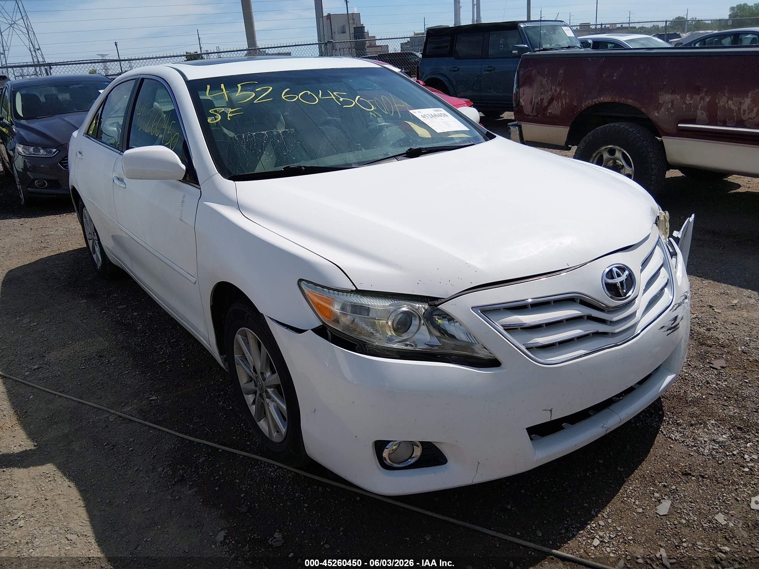 2011 Toyota Camry Xle White vin: 4T4BF3EK7BR185289