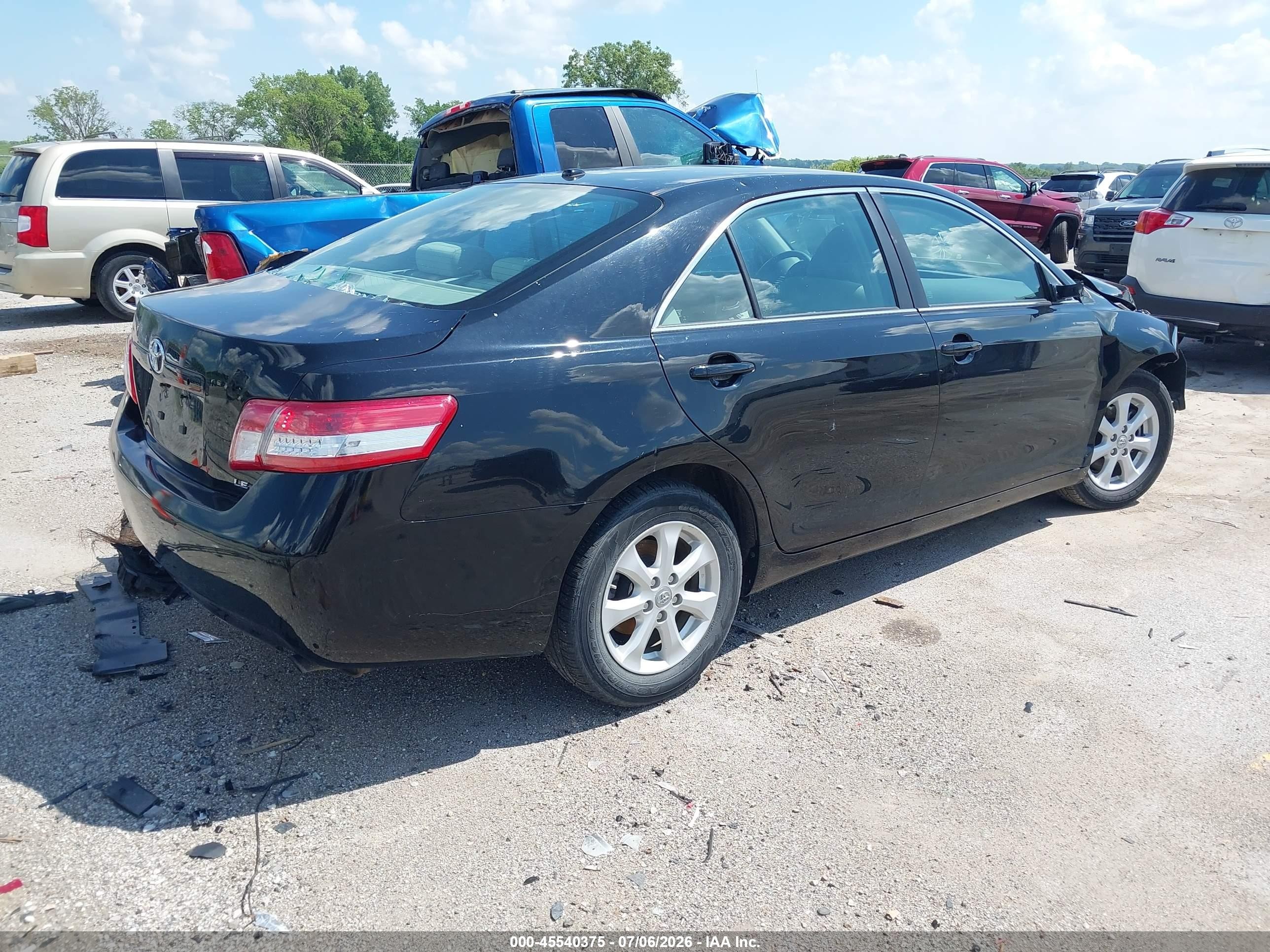 2011 Toyota Camry Le Black vin: 4T4BF3EK7BR206092