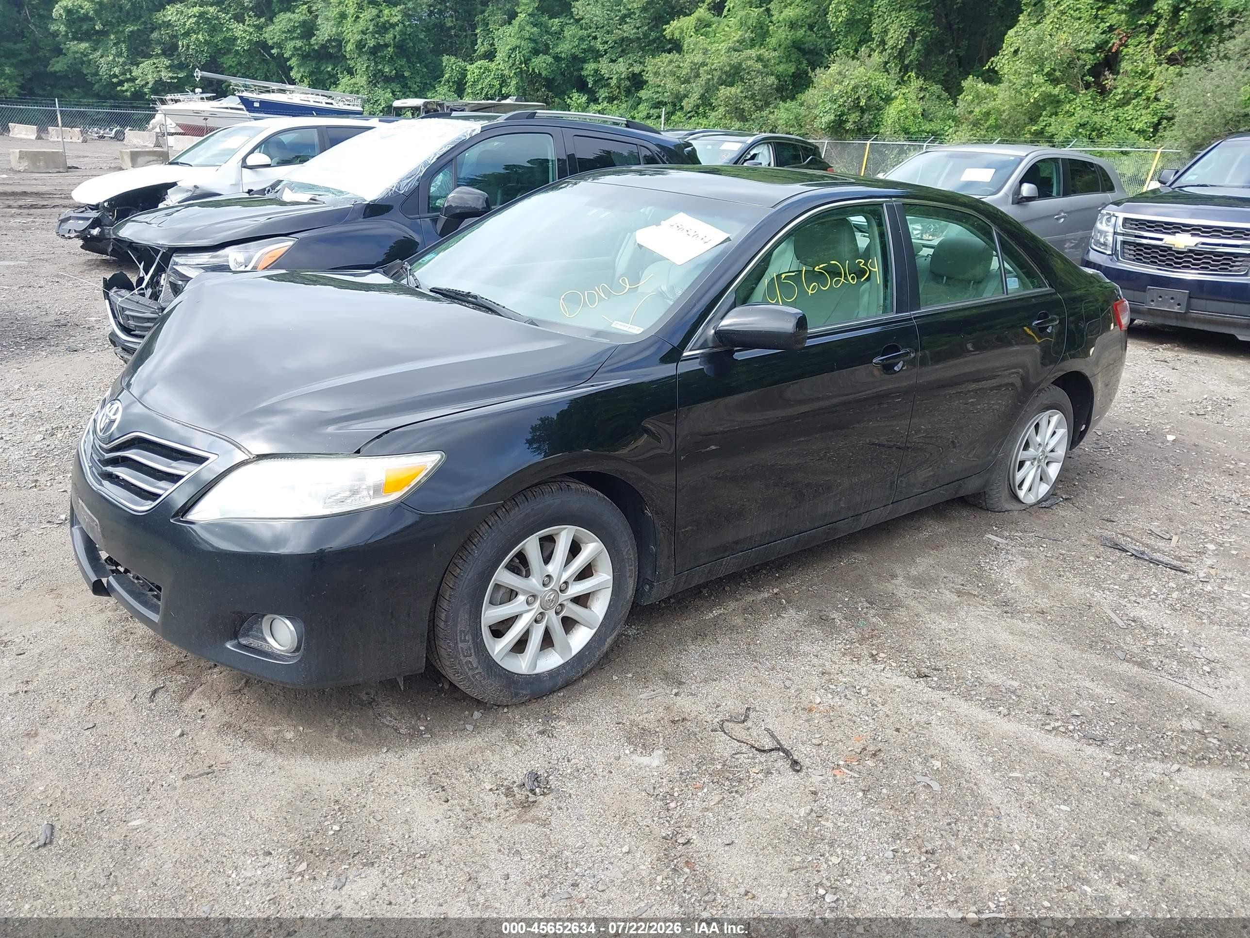 2010 Toyota Camry Xle Black vin: 4T4BF3EK8AR049638