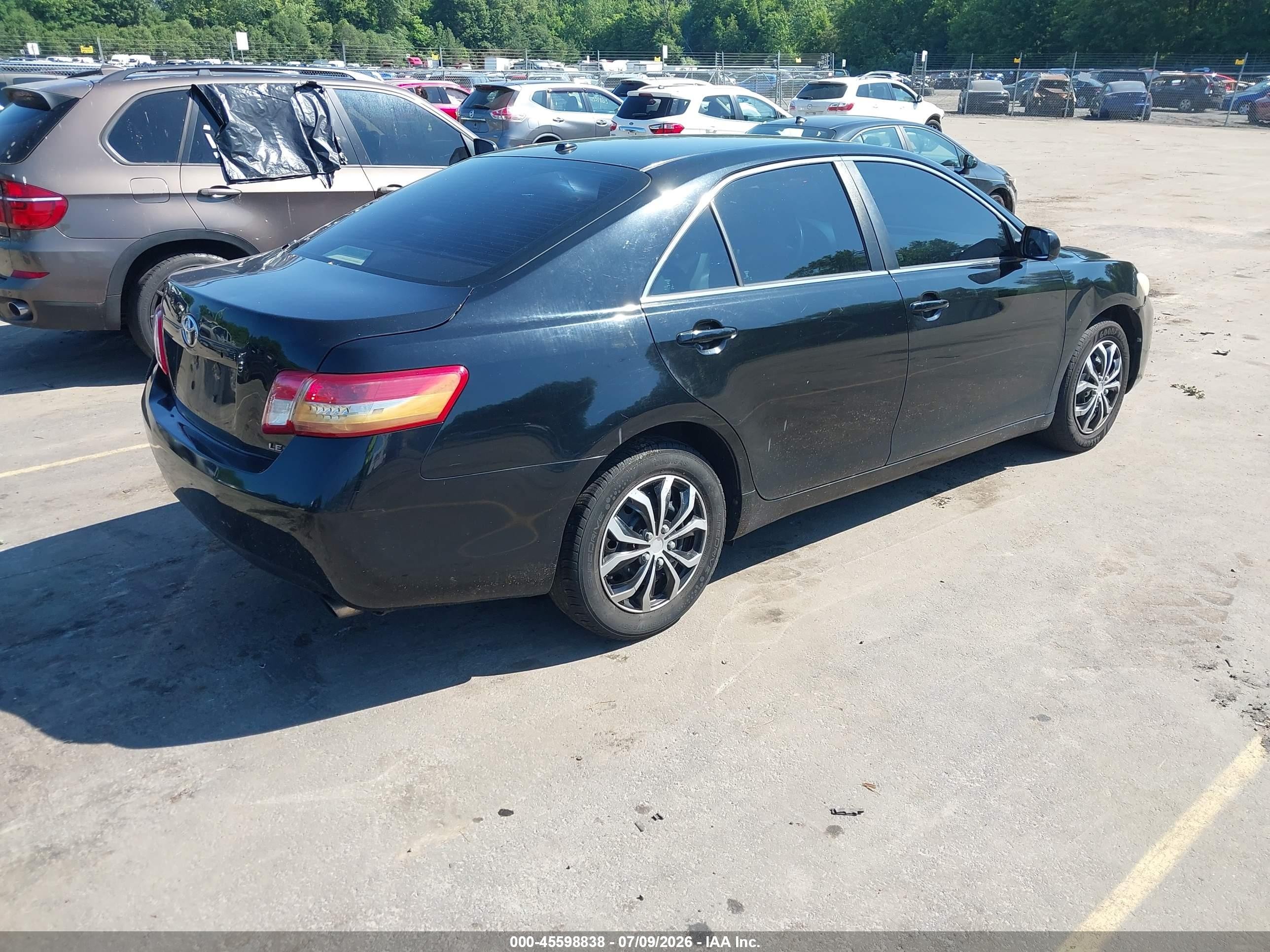 2011 Toyota Camry Le Black vin: 4T4BF3EK8BR148591