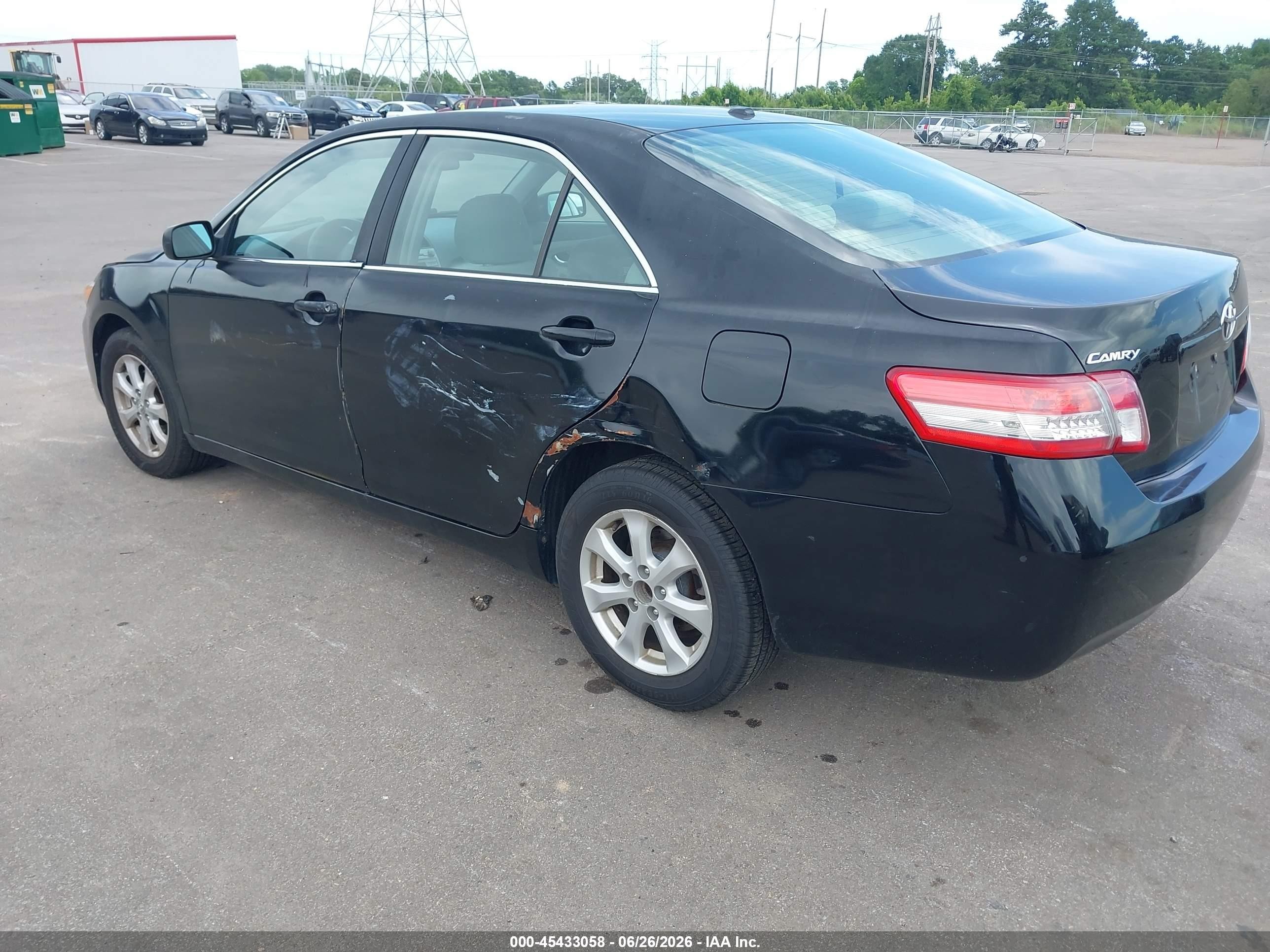 2011 Toyota Camry Le Black vin: 4T4BF3EK8BR168937