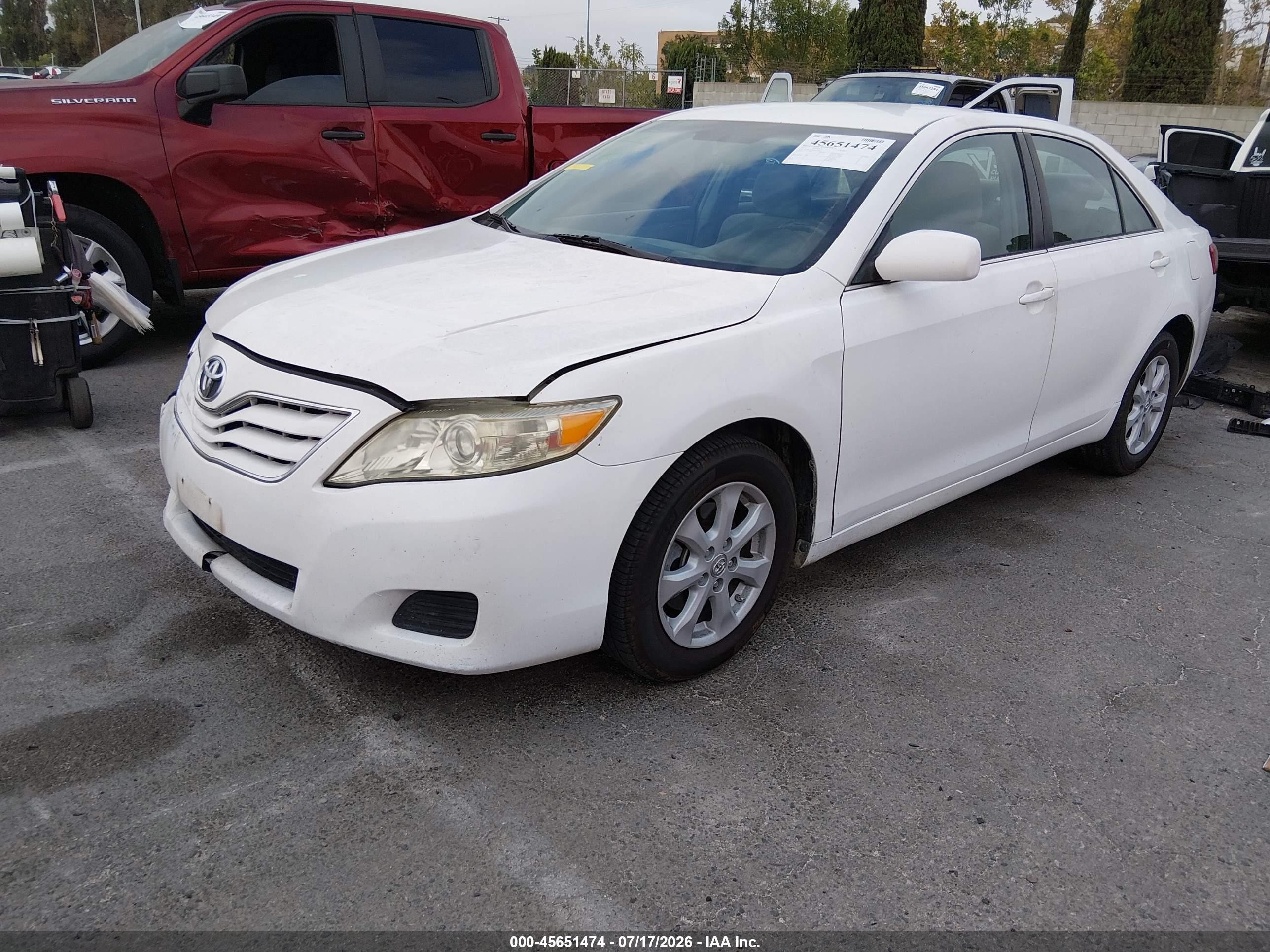 2011 Toyota Camry Le White vin: 4T4BF3EK8BR202858