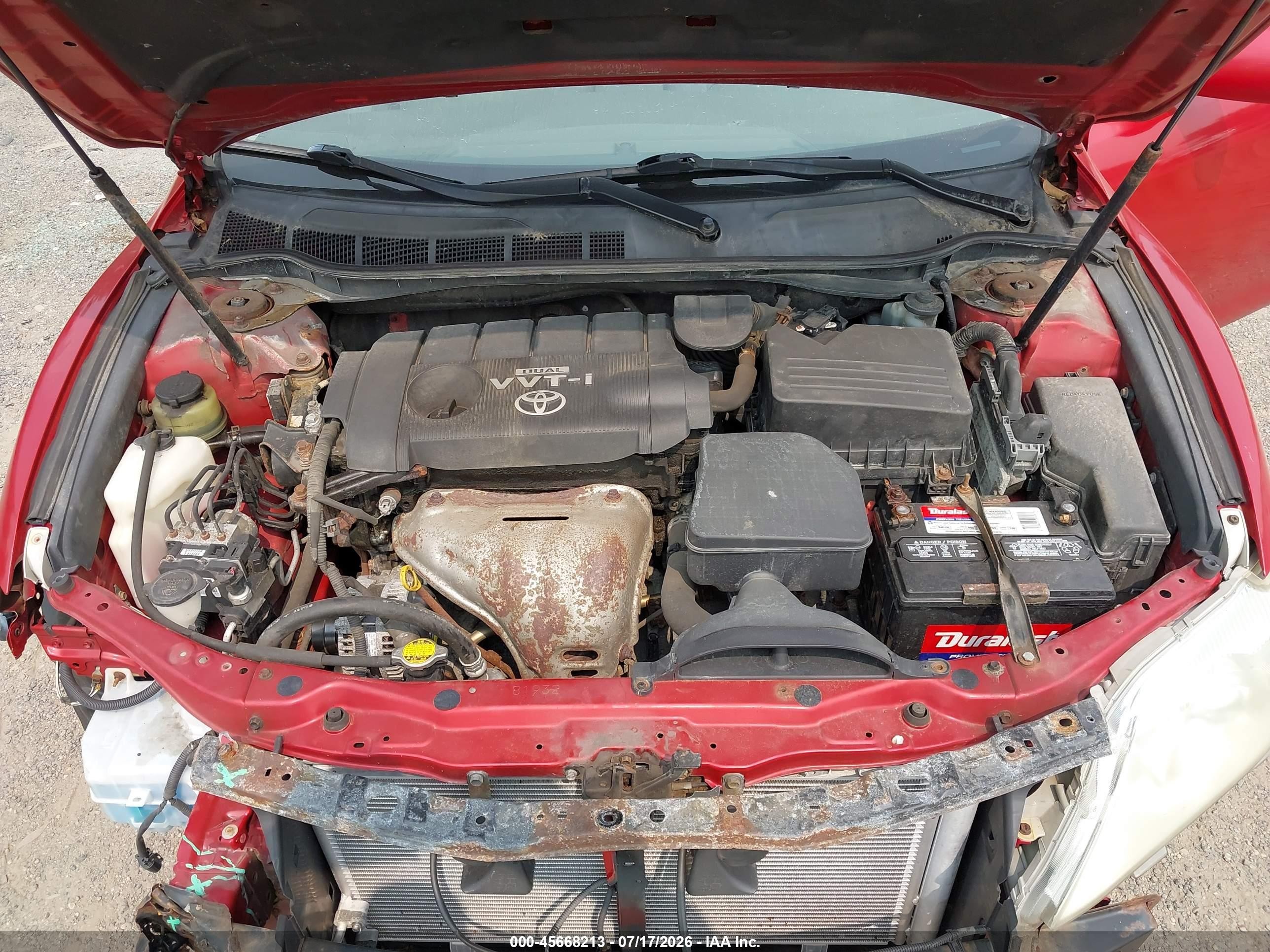 2010 Toyota Camry Le Red vin: 4T4BF3EK9AR043900