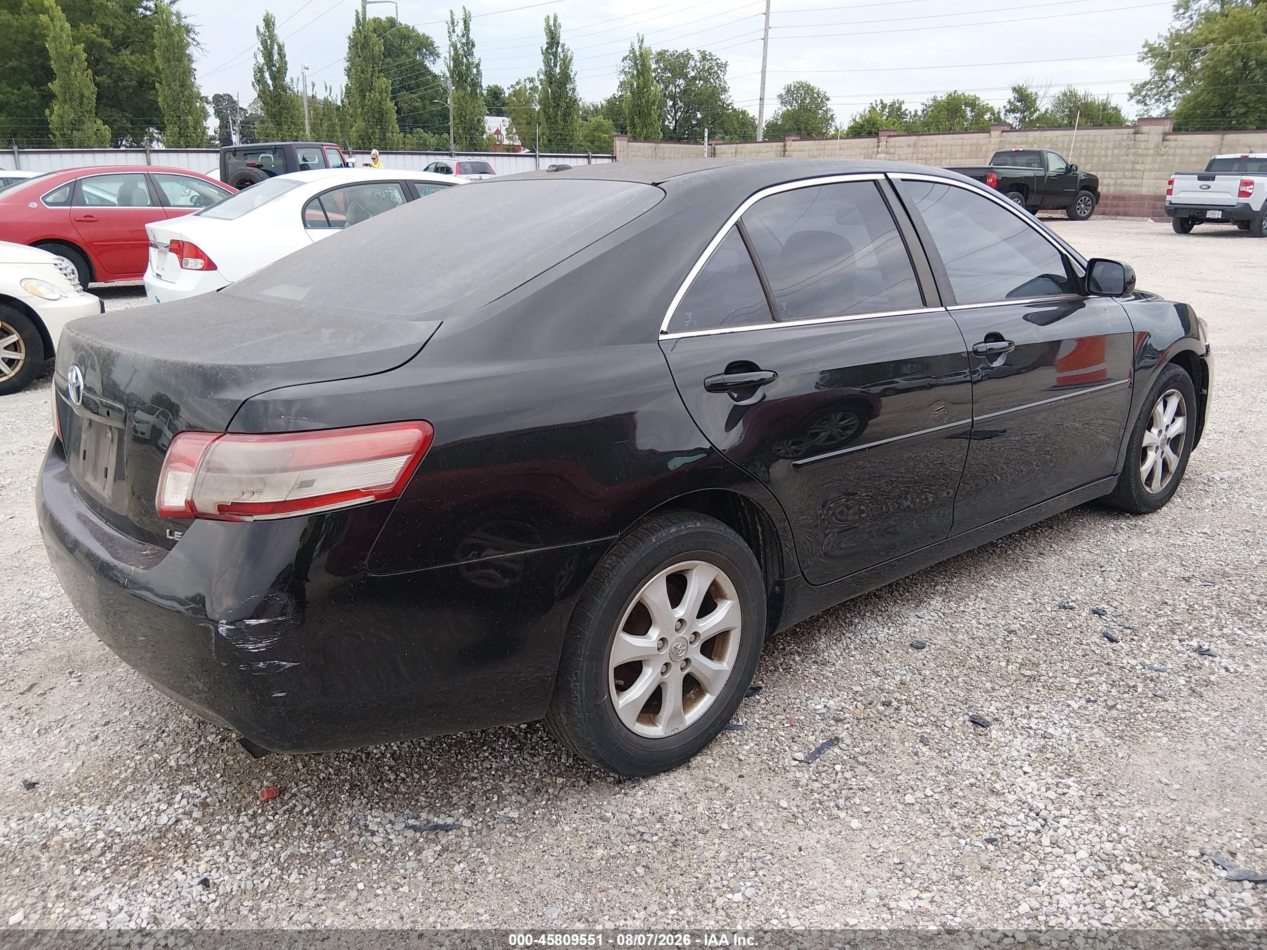 2011 Toyota Camry Le Black vin: 4T4BF3EK9BR111176