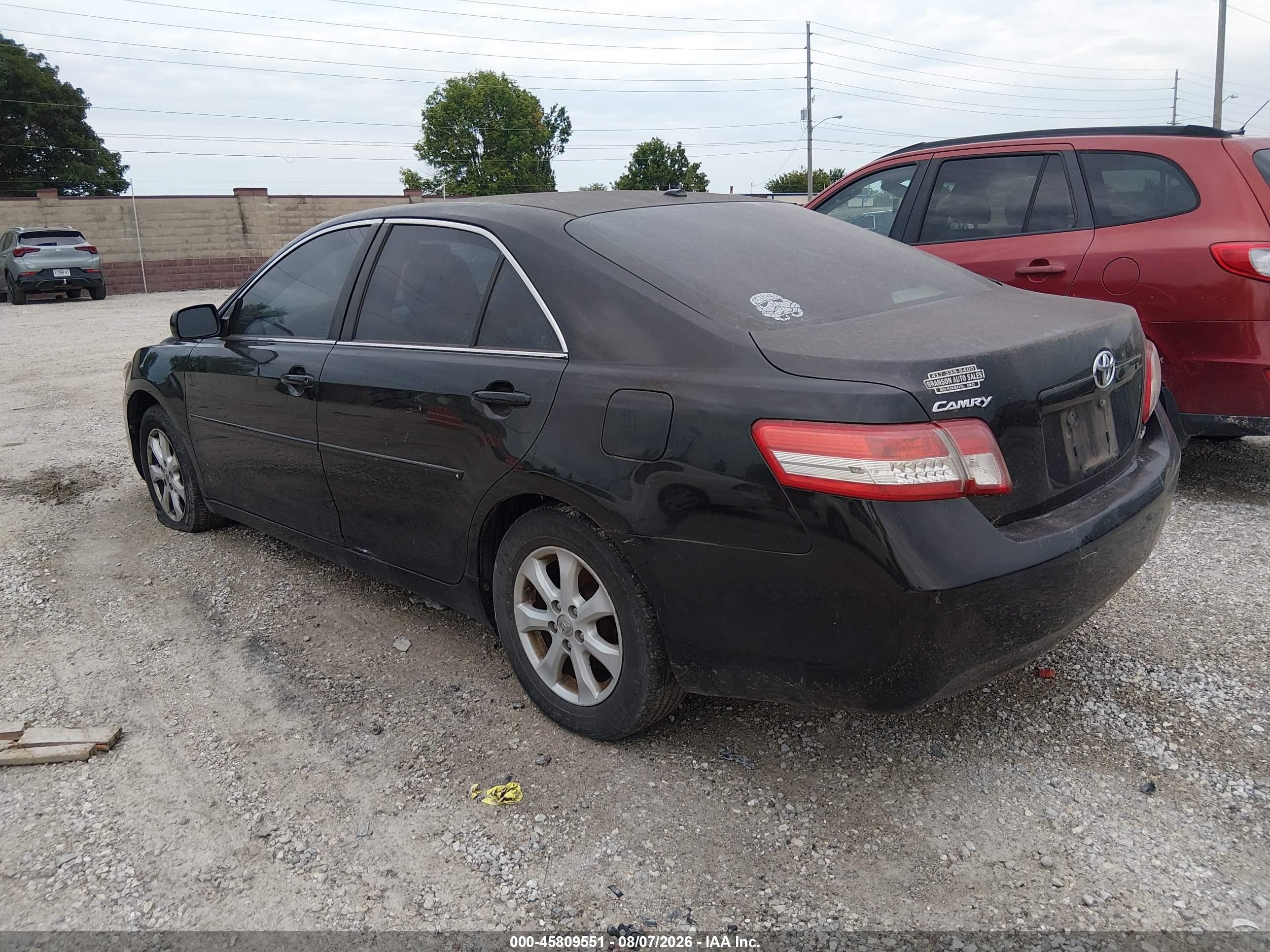 2011 Toyota Camry Le Black vin: 4T4BF3EK9BR111176