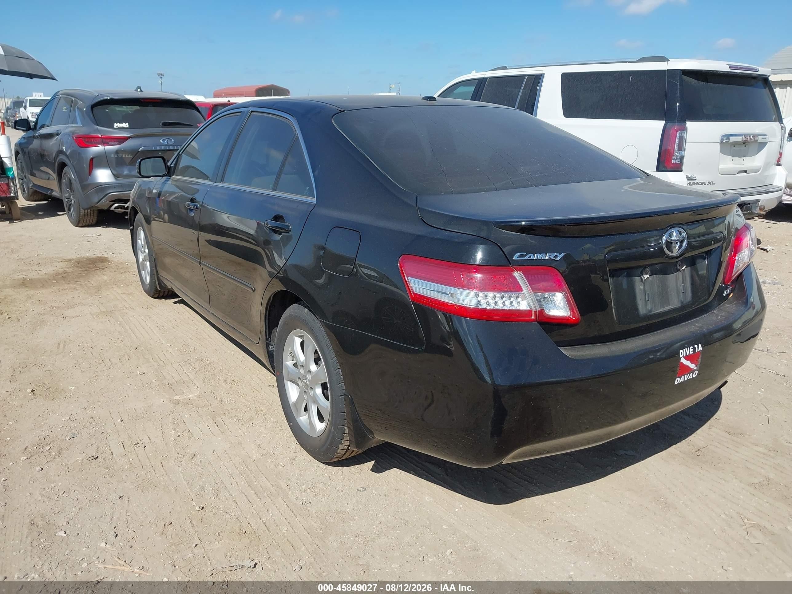2011 Toyota Camry Le Black vin: 4T4BF3EK9BR167778