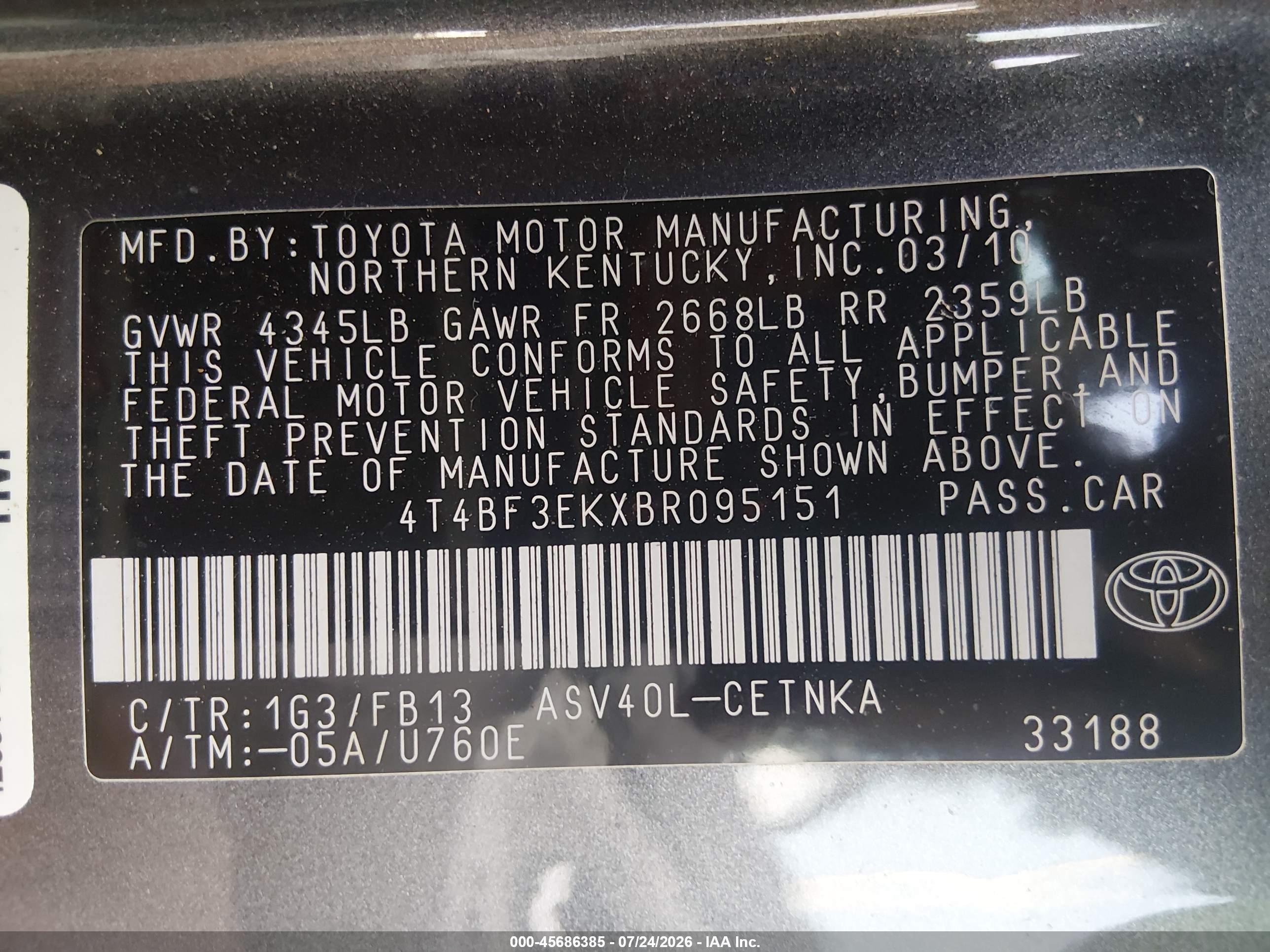 2011 Toyota Camry Se/le/xle Gray vin: 4T4BF3EKXBR095151