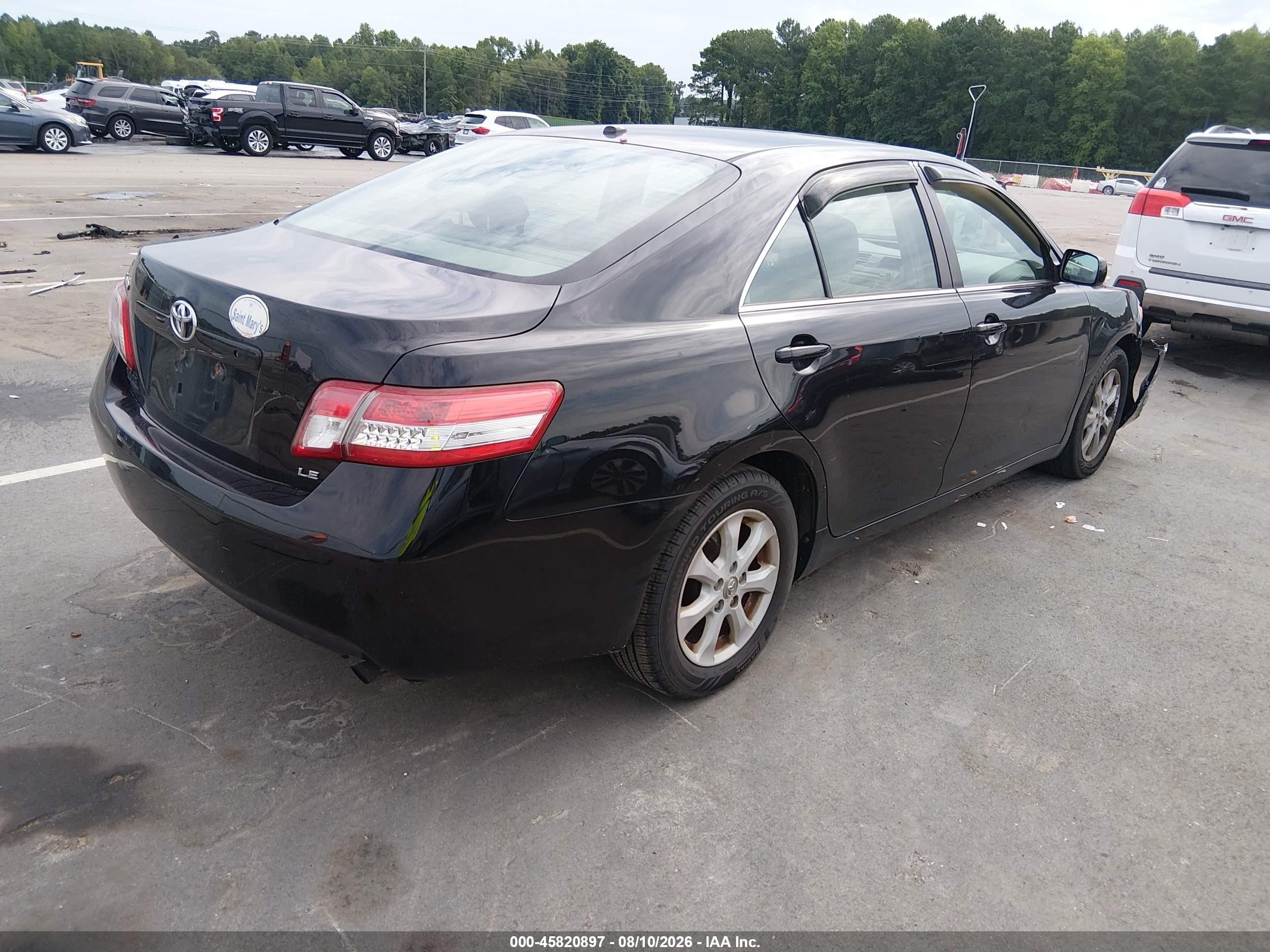 2011 Toyota Camry Le Черный vin: 4T4BF3EKXBR099085