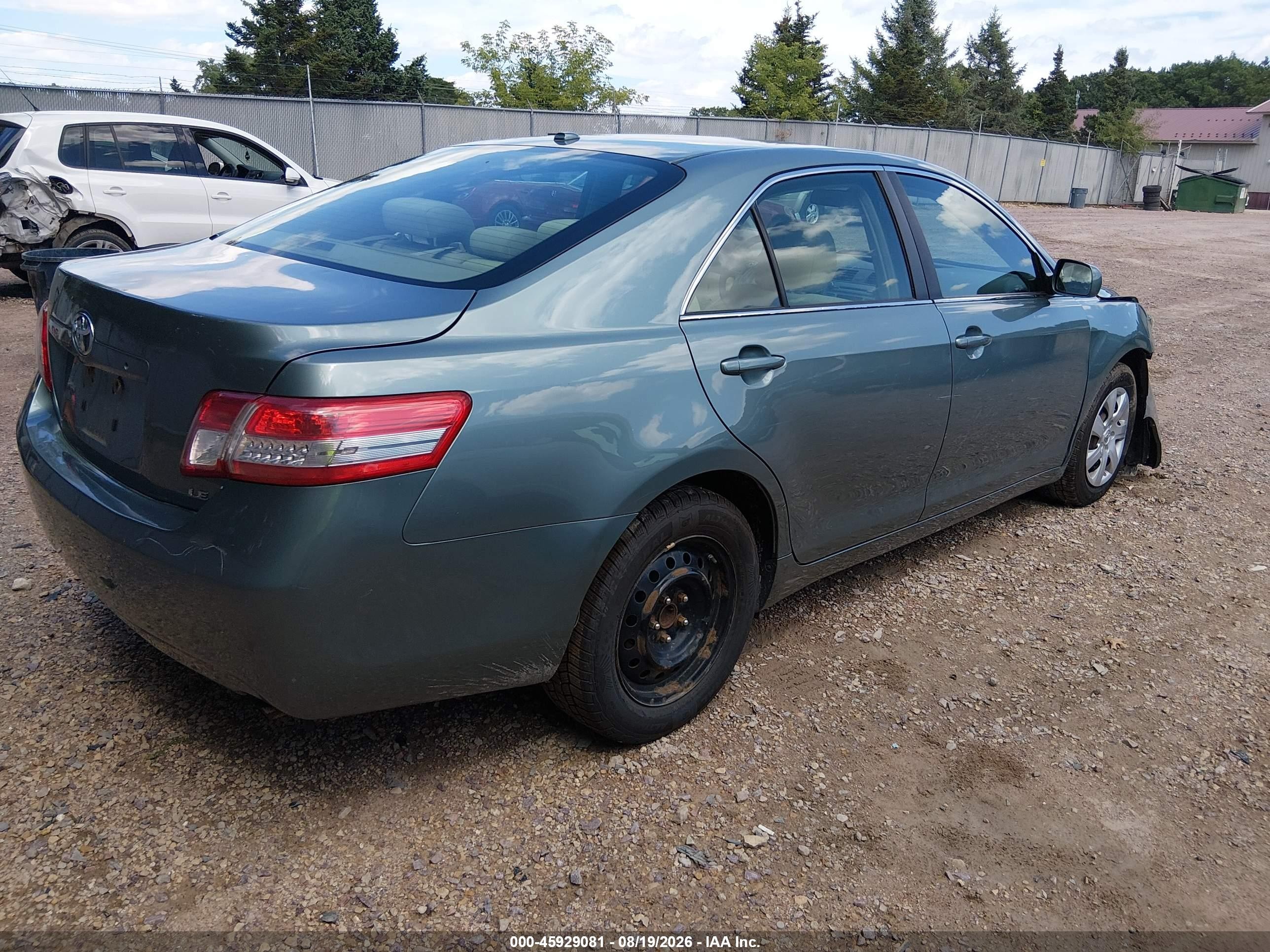 2011 Toyota Camry Le Light Blue vin: 4T4BF3EKXBR157499