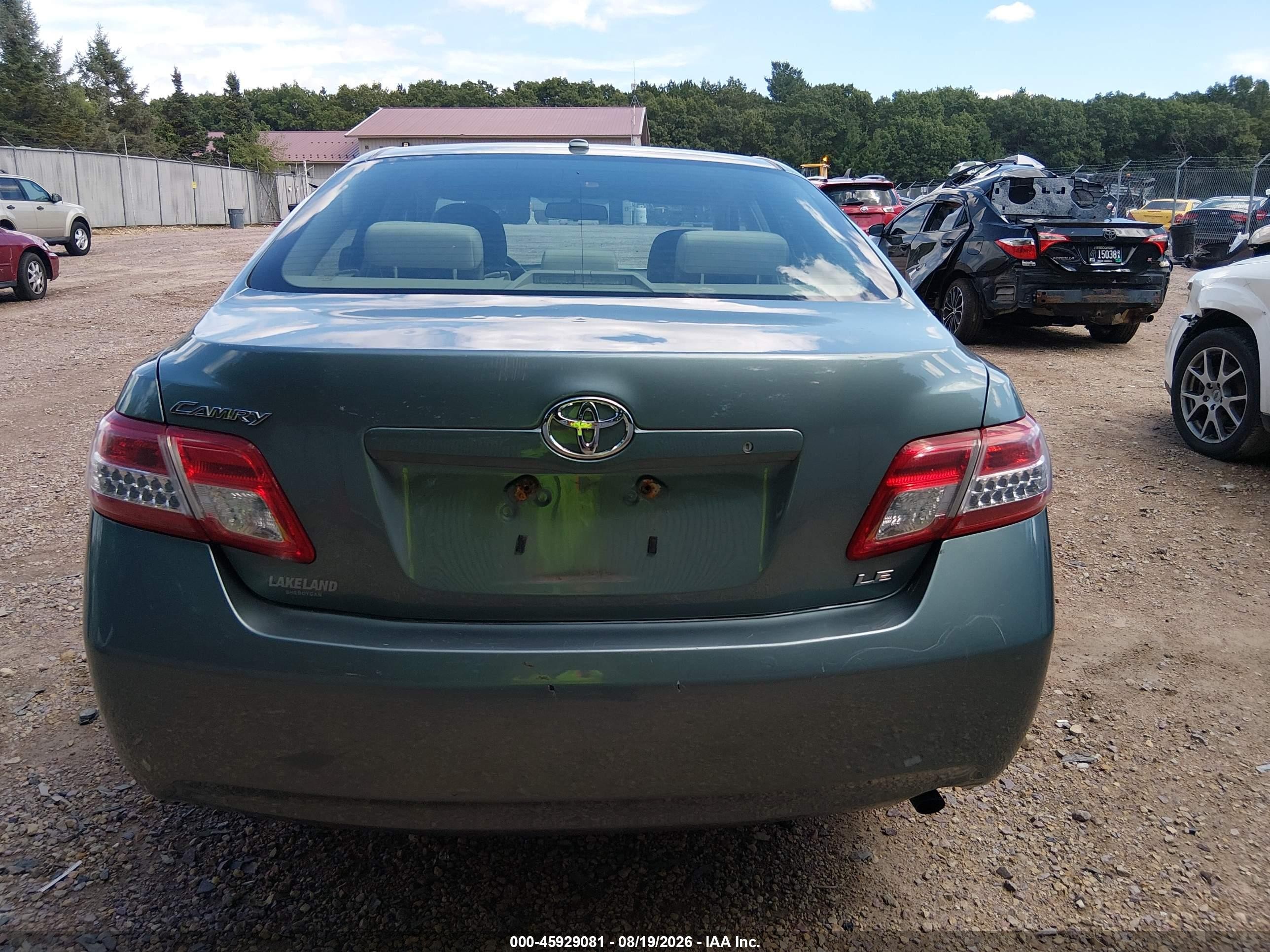 2011 Toyota Camry Le Light Blue vin: 4T4BF3EKXBR157499