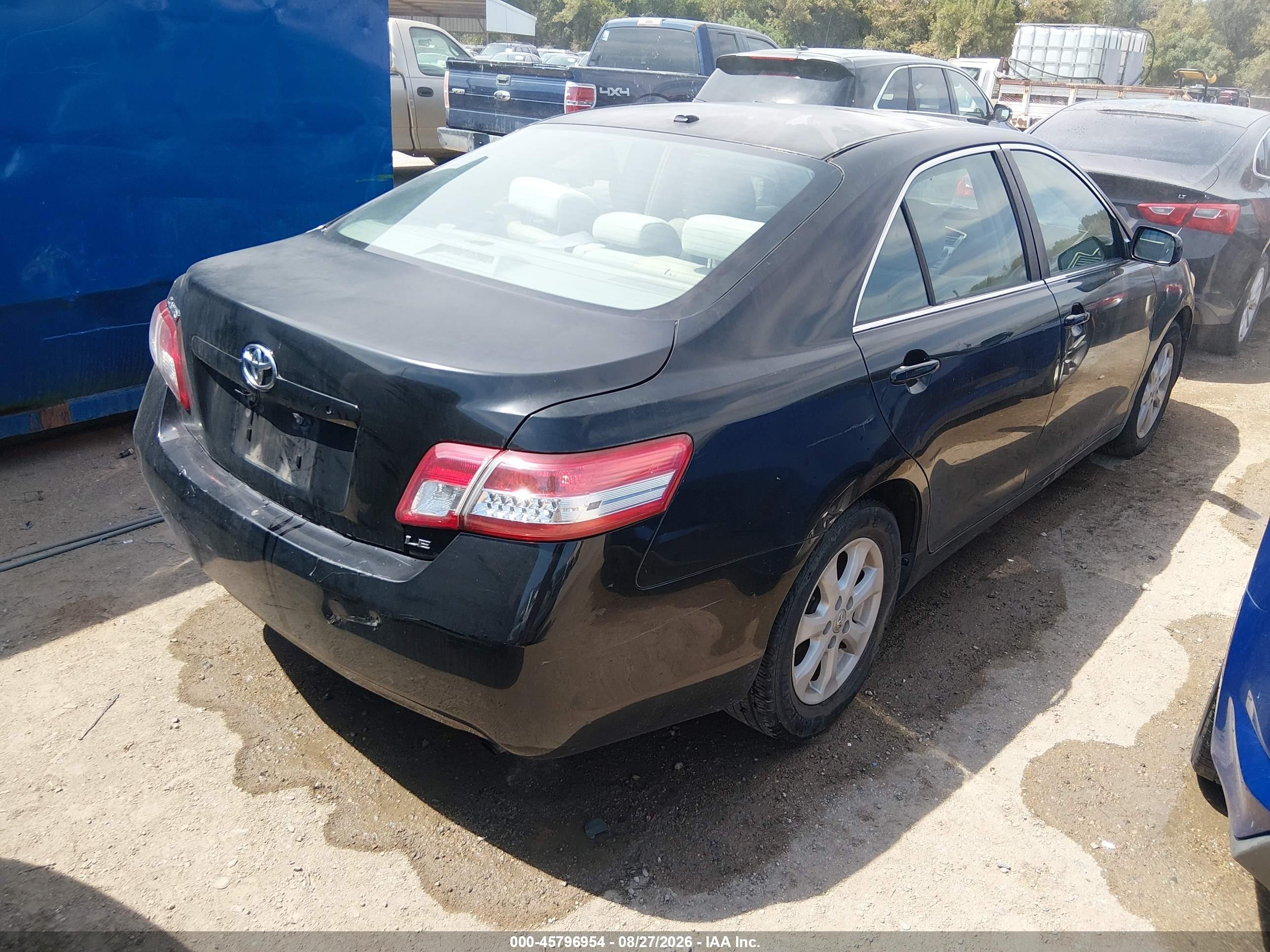 2011 Toyota Camry Le Black vin: 4T4BF3EKXBR171919