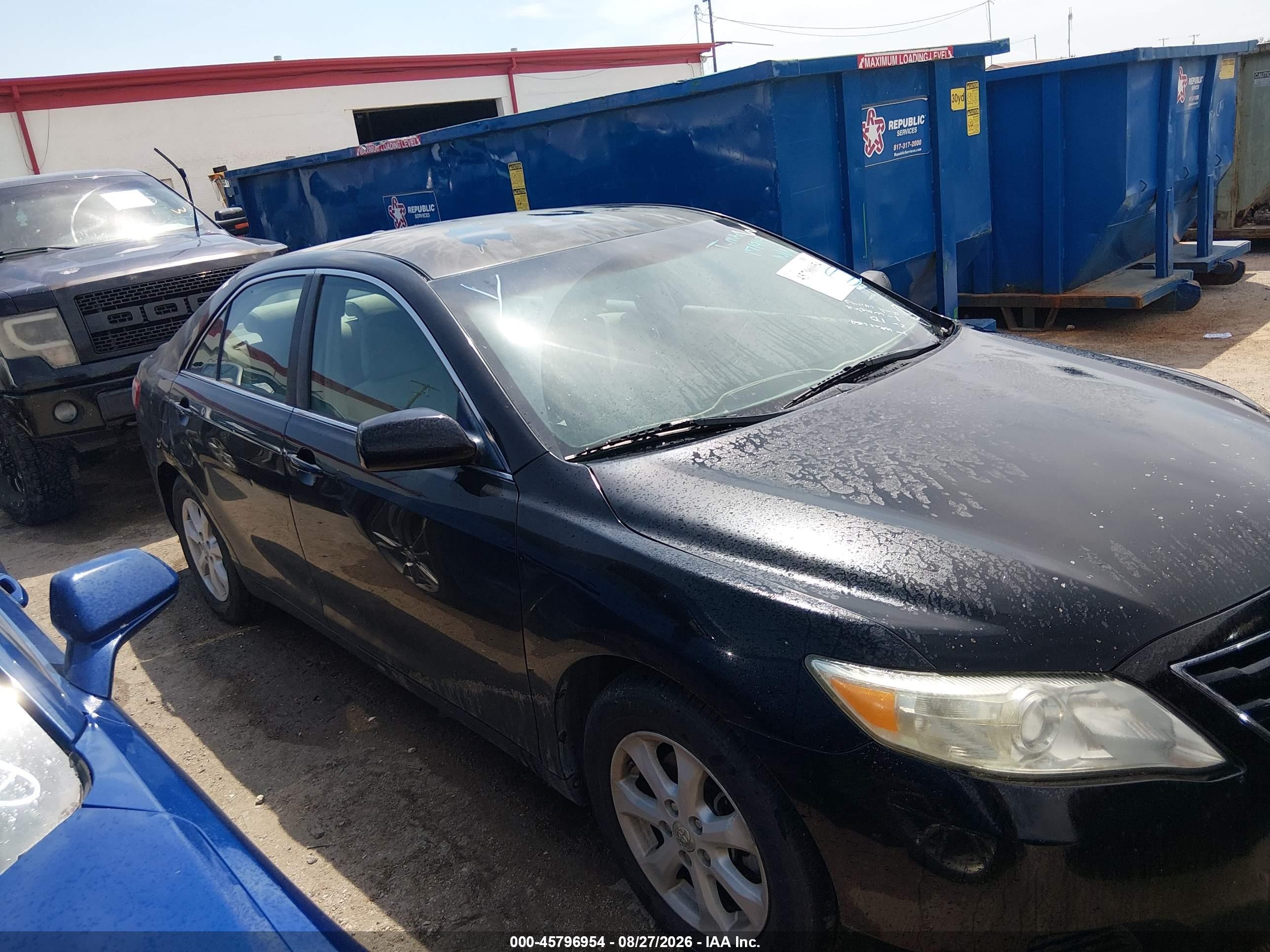 2011 Toyota Camry Le Black vin: 4T4BF3EKXBR171919