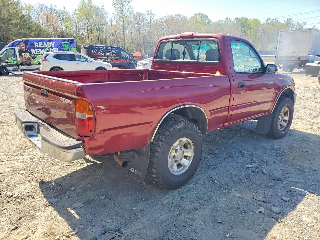 2000 Toyota Tacoma Base Burgundy vin: 4TAPM62N1YZ638632