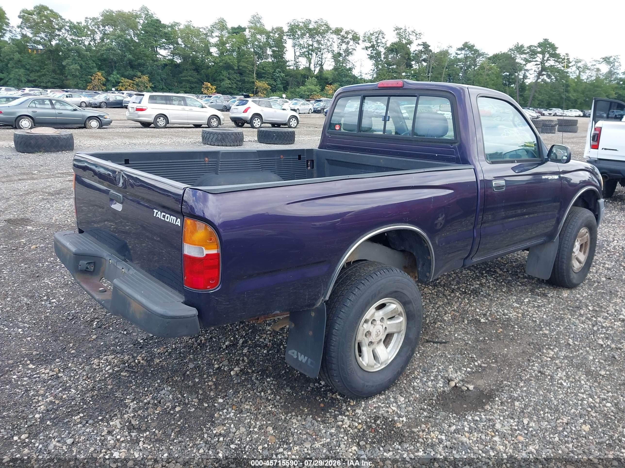 1998 Toyota Tacoma   Фиолетовый vin: 4TAPM62N6WZ127995