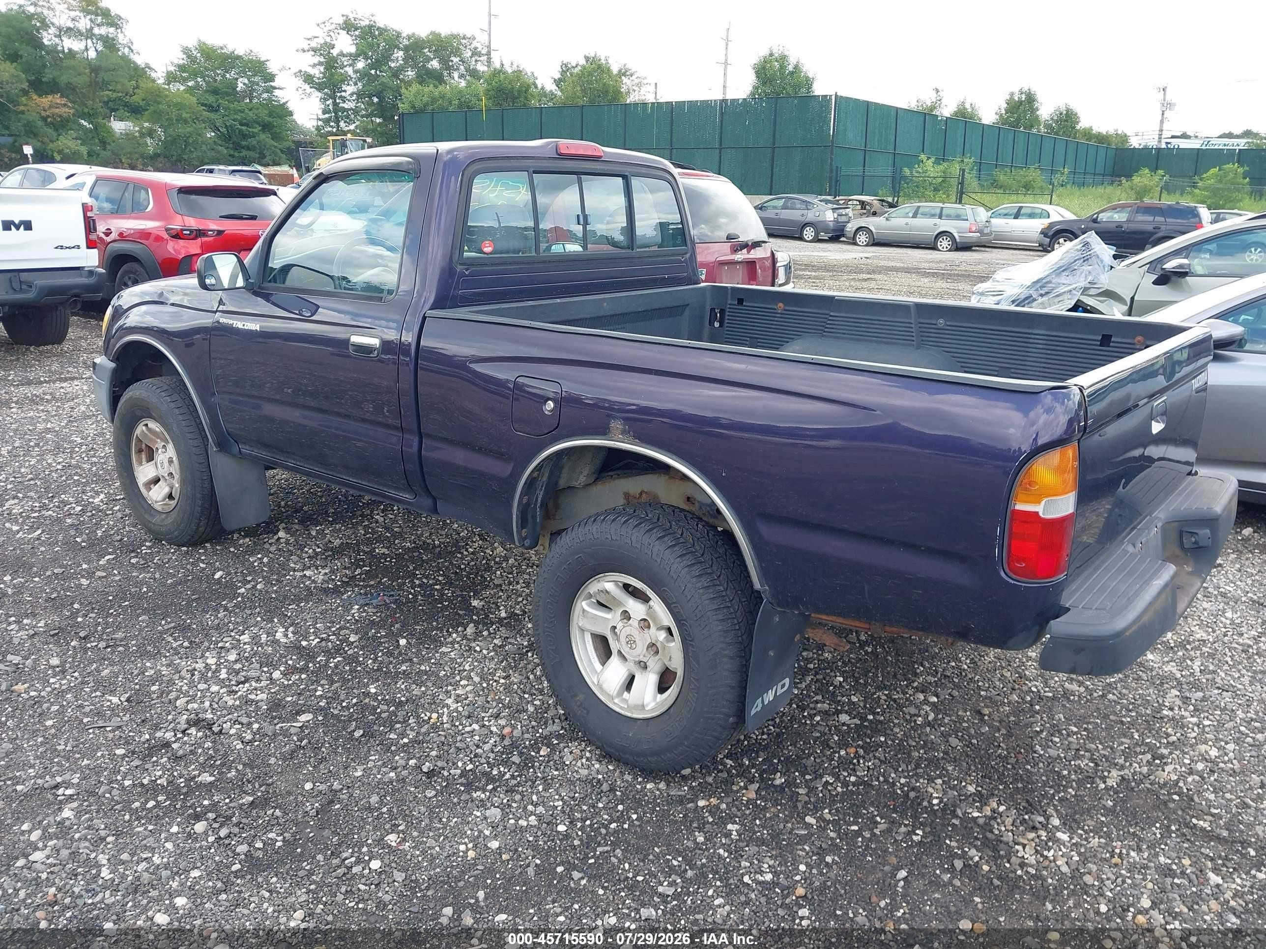 1998 Toyota Tacoma   Фиолетовый vin: 4TAPM62N6WZ127995