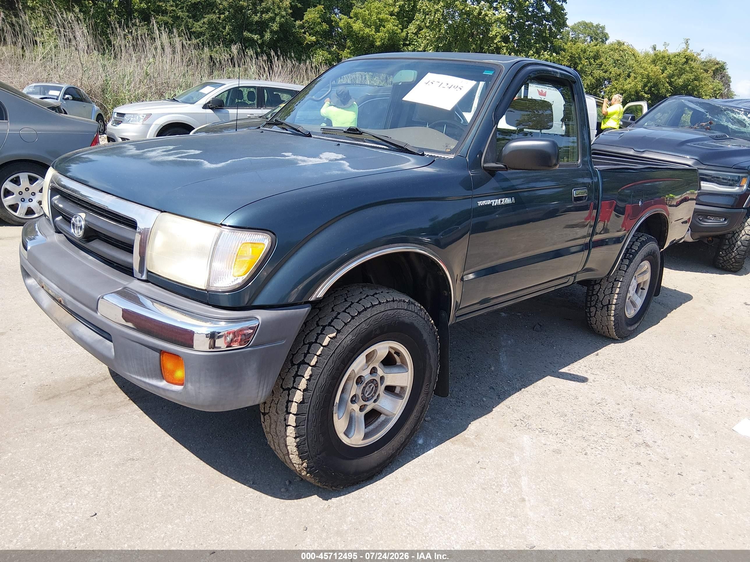1998 Toyota Tacoma   Green vin: 4TAPM62N7WZ175084