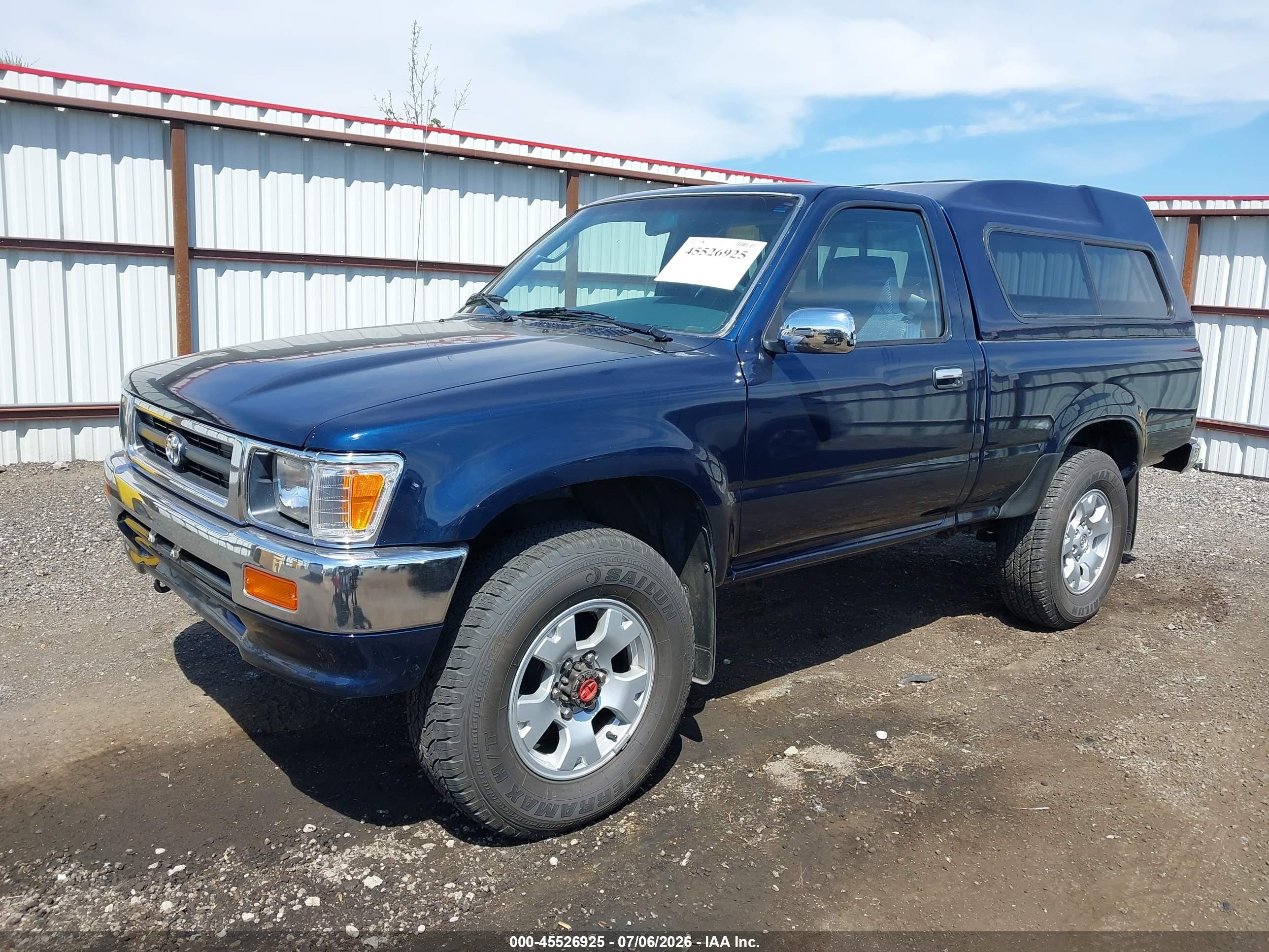 1993 Toyota Pickup 1/2 Ton Short Whlbse Dx Dark Blue vin: 4TARN01P1PZ058673
