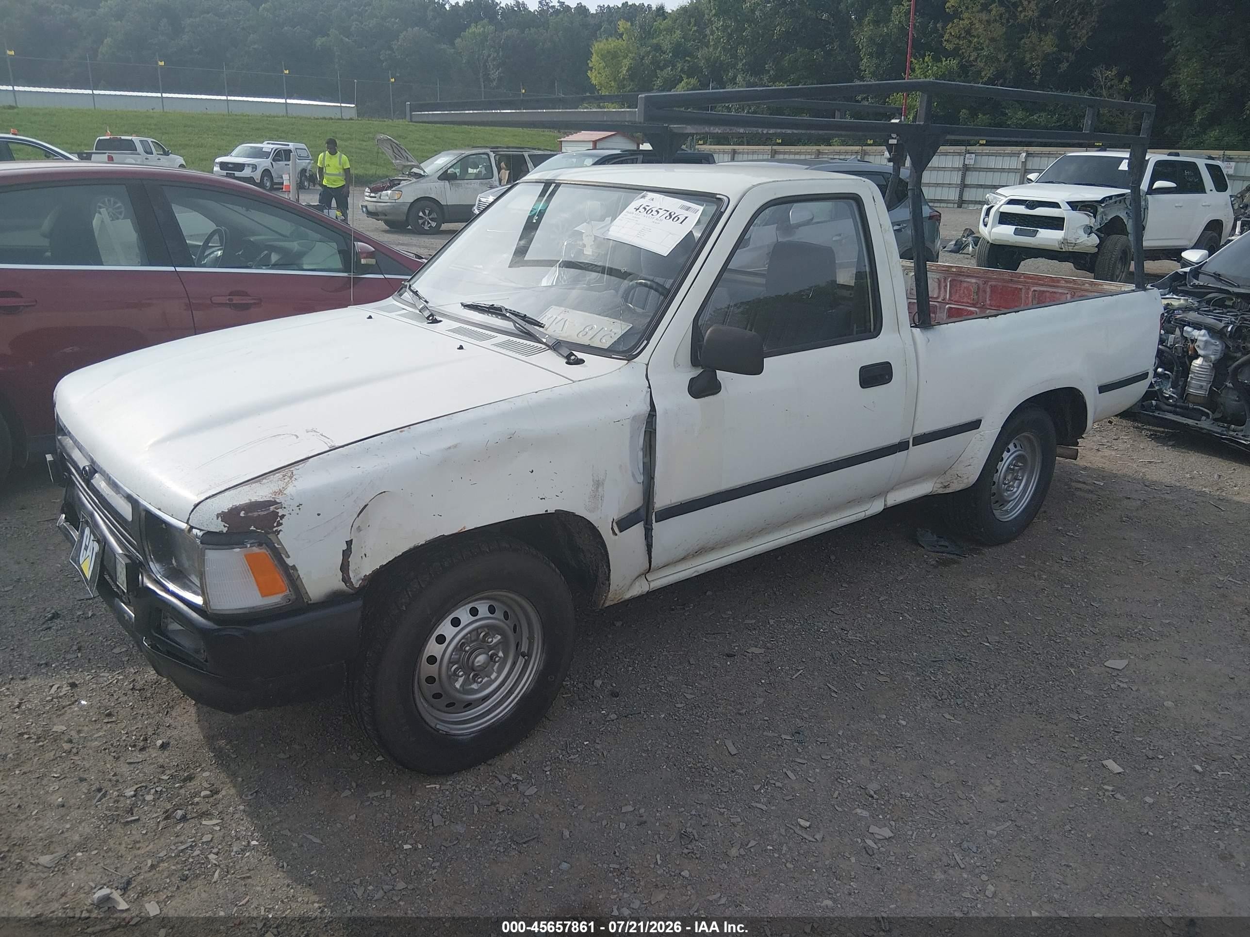 1993 Toyota Pickup 1/2 Ton Short Whlbase Stb White vin: 4TARN81A2PZ117840