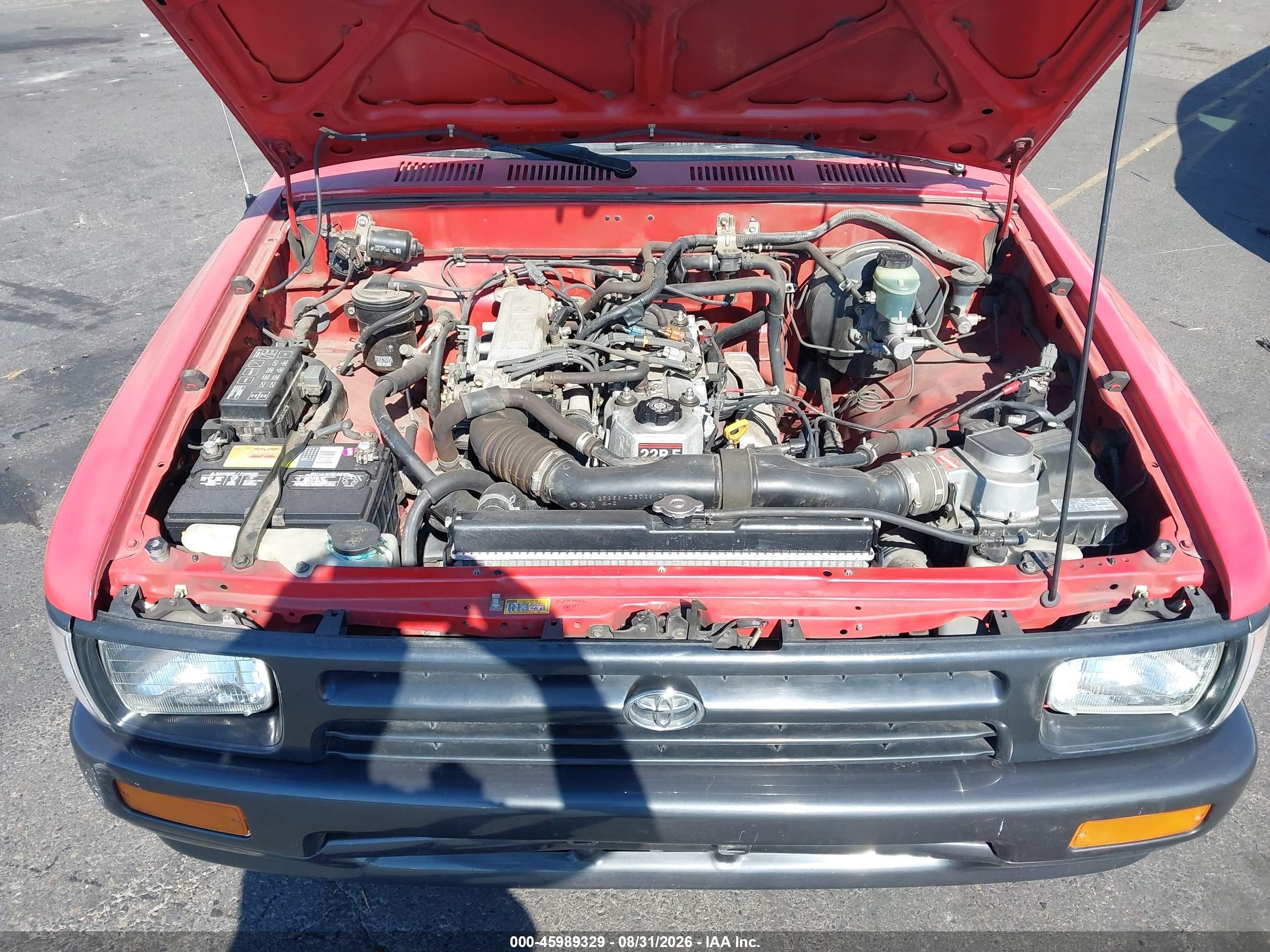 1994 Toyota Pickup 1/2 Ton Short Whlbase Stb Red vin: 4TARN81A4RZ281285