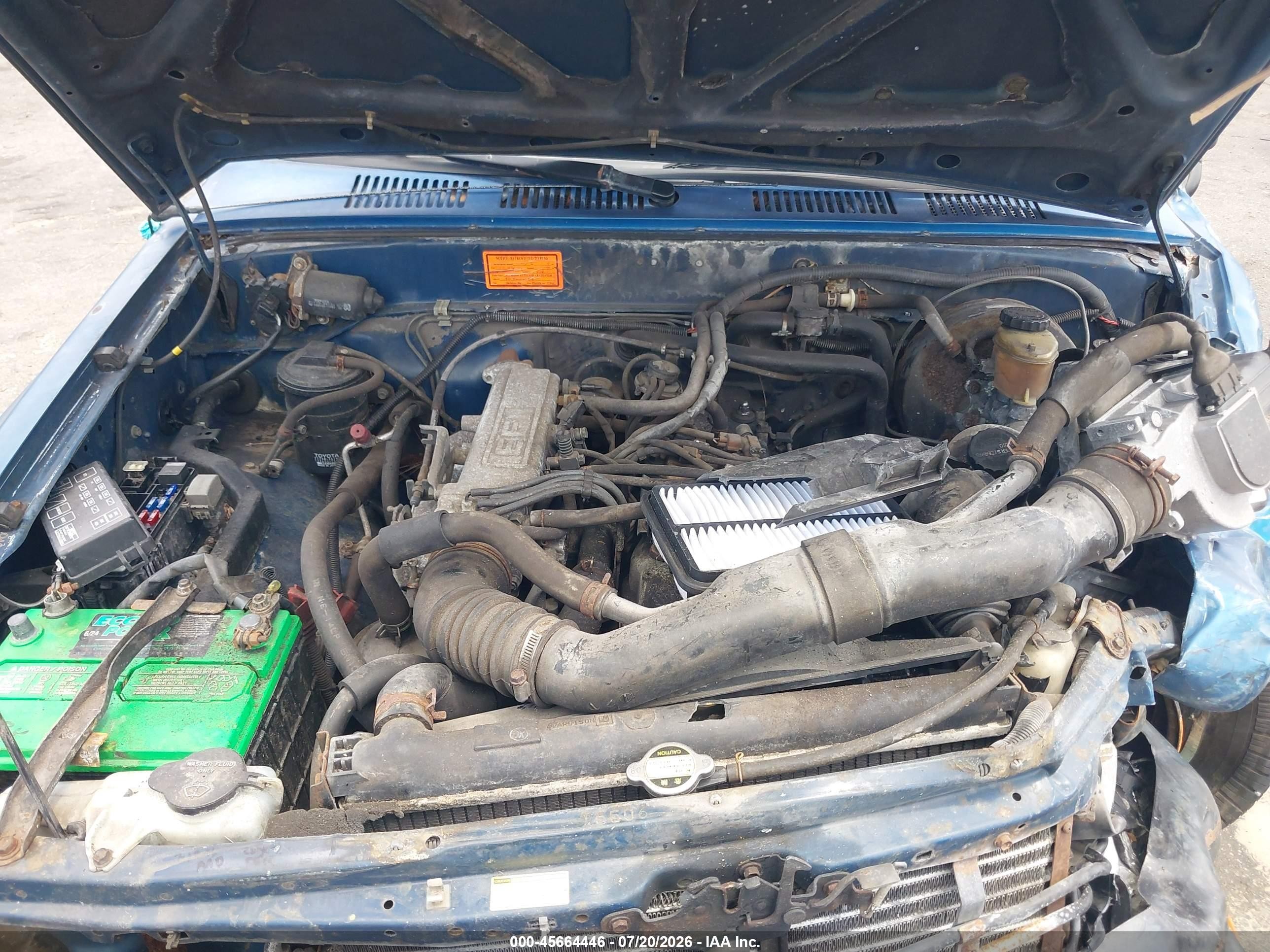 1993 Toyota Pickup 1/2 Ton Short Whlbase Stb Blue vin: 4TARN81A7PZ141857