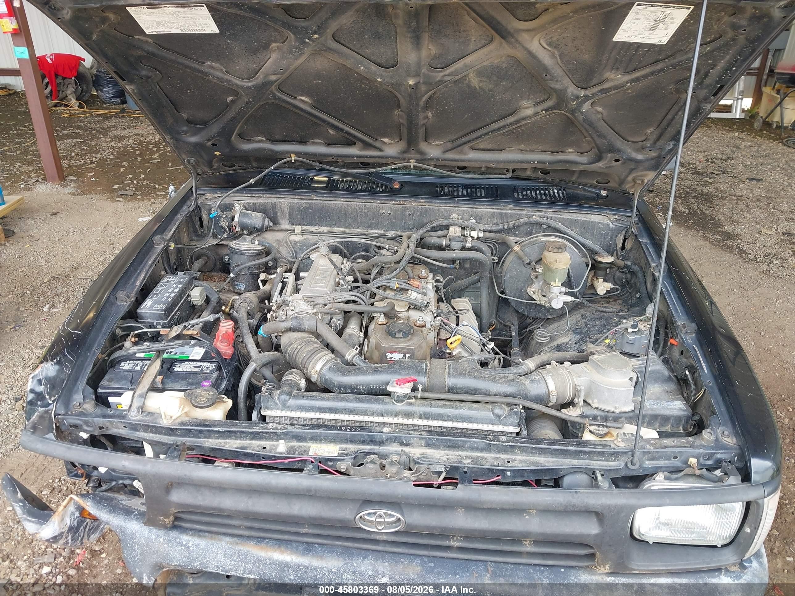 1994 Toyota Pickup 1/2 Ton Short Whlbase Stb Black vin: 4TARN81A8RZ258950