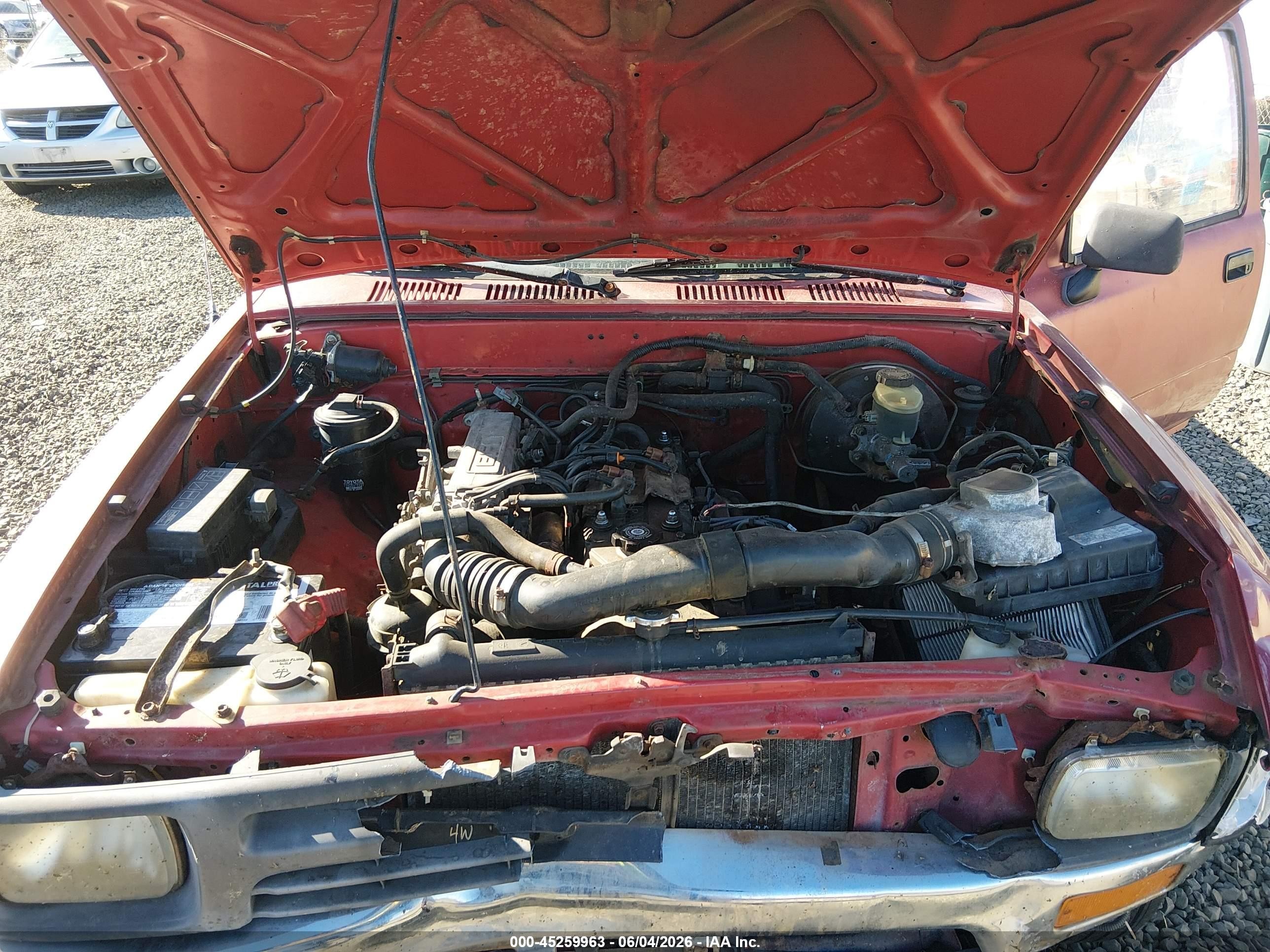 1994 Toyota Pickup 1/2 Ton Short Whlbase Stb Темно-бордовый vin: 4TARN81A8RZ267342