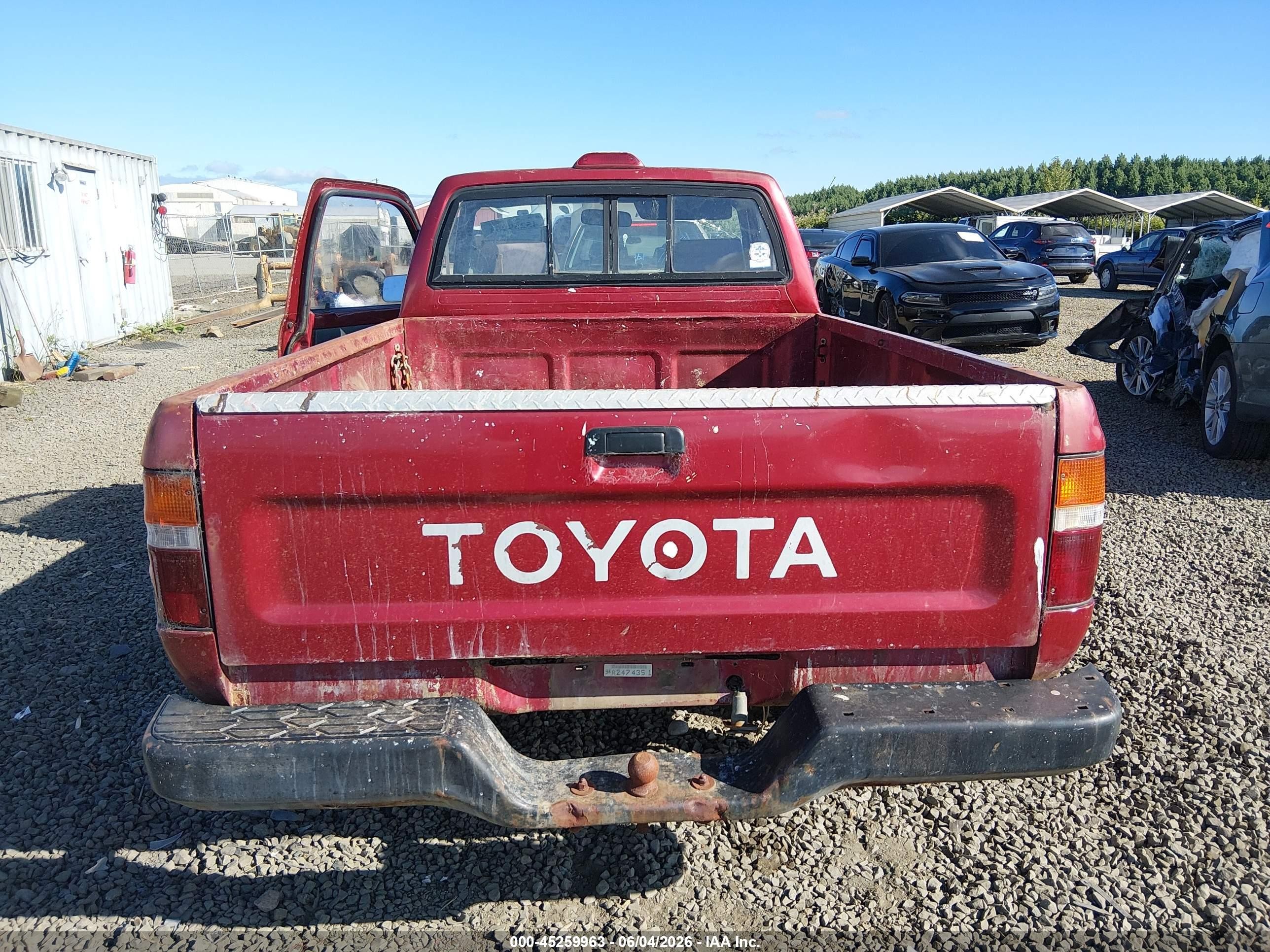 1994 Toyota Pickup 1/2 Ton Short Whlbase Stb Темно-бордовый vin: 4TARN81A8RZ267342