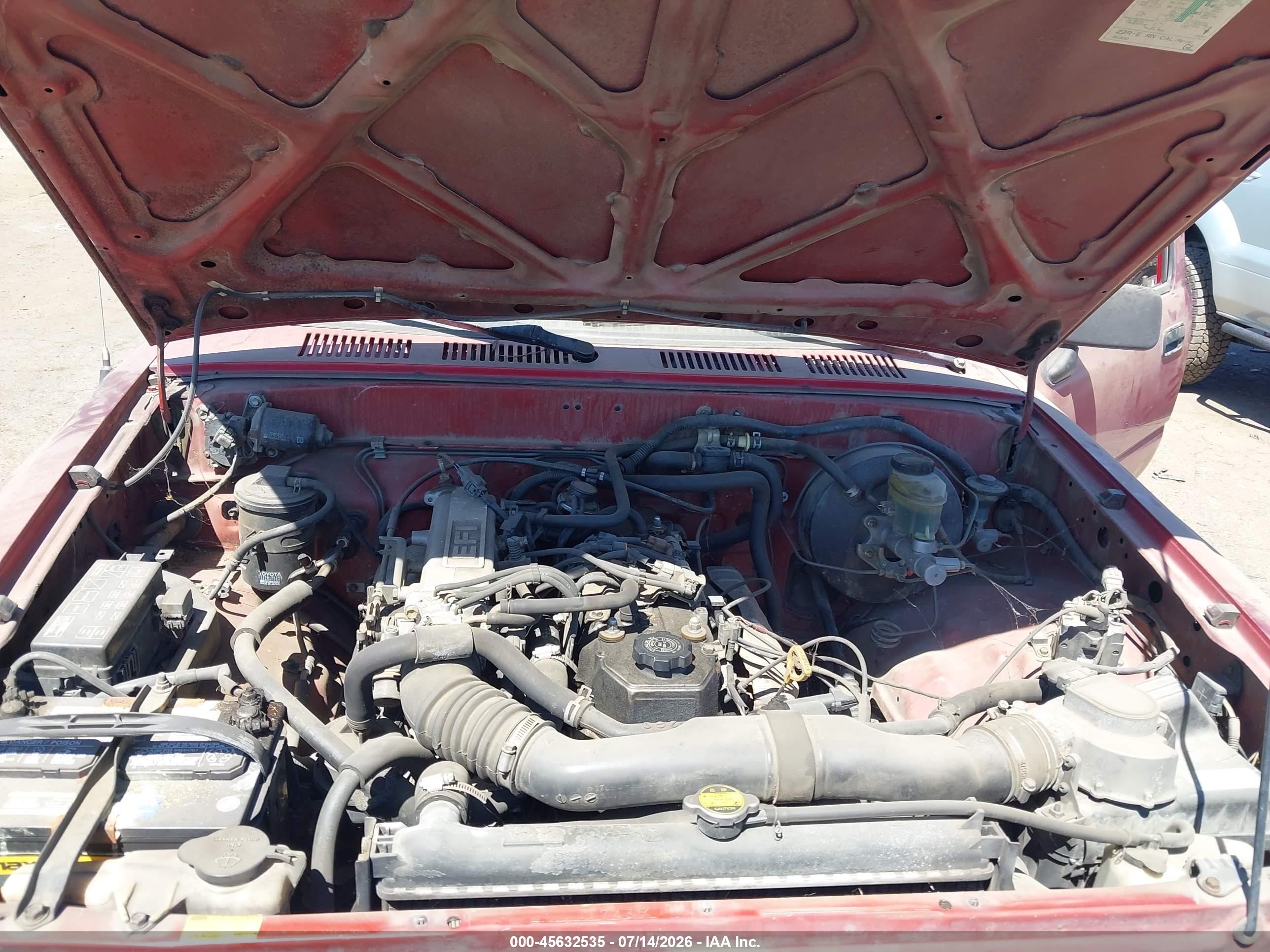 1994 Toyota Pickup 1/2 Ton Short Whlbase Stb Красный vin: 4TARN81AXRZ169882