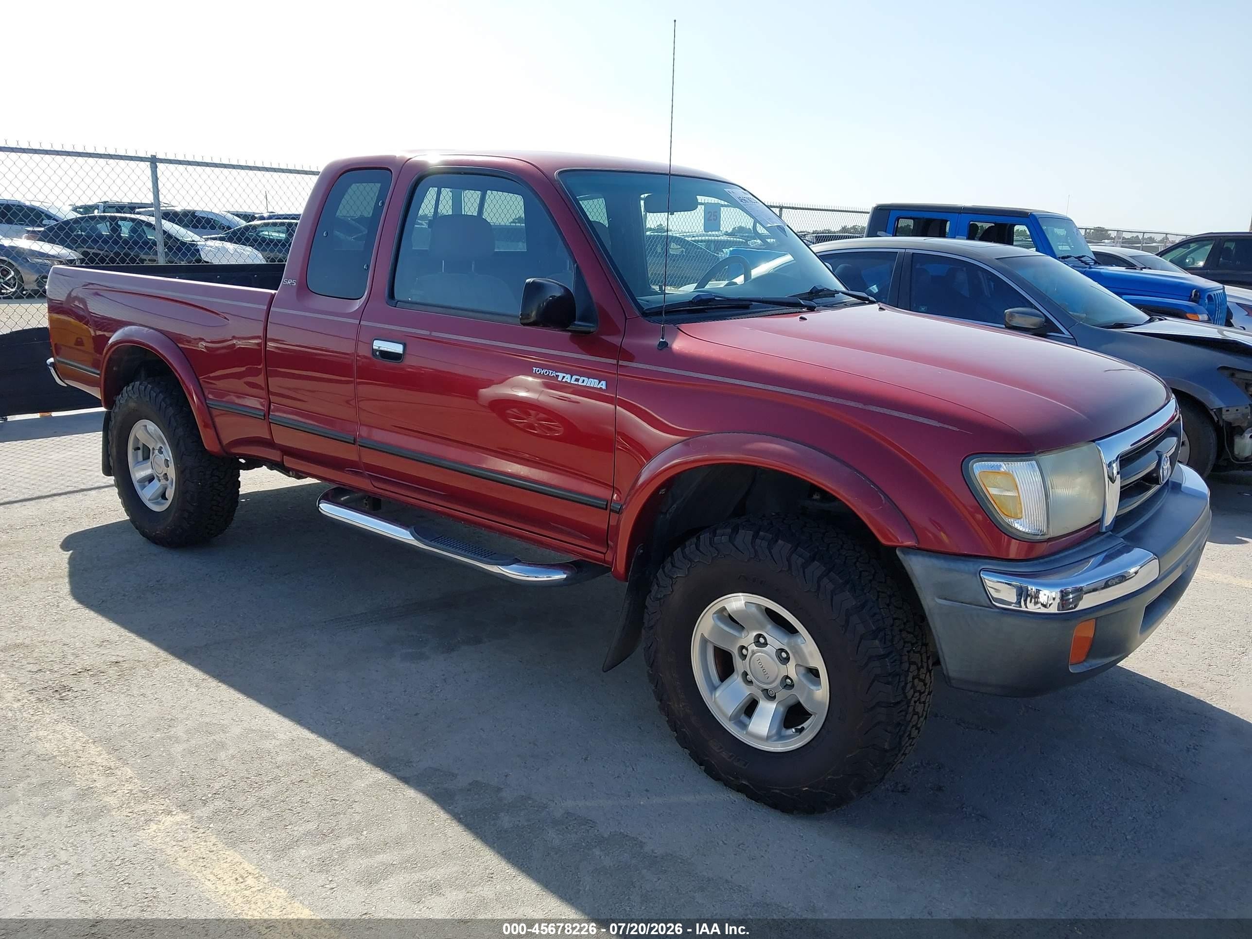 1999 Toyota Tacoma Prerunner Red vin: 4TASM92N0XZ476504