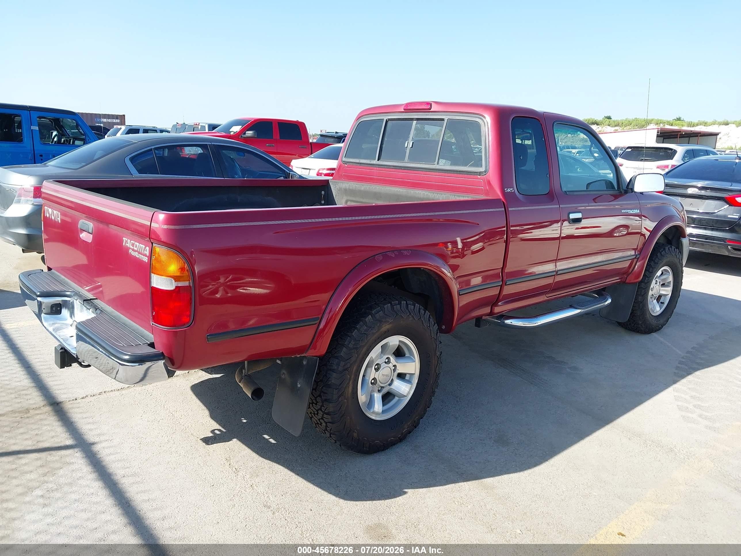 1999 Toyota Tacoma Prerunner Red vin: 4TASM92N0XZ476504