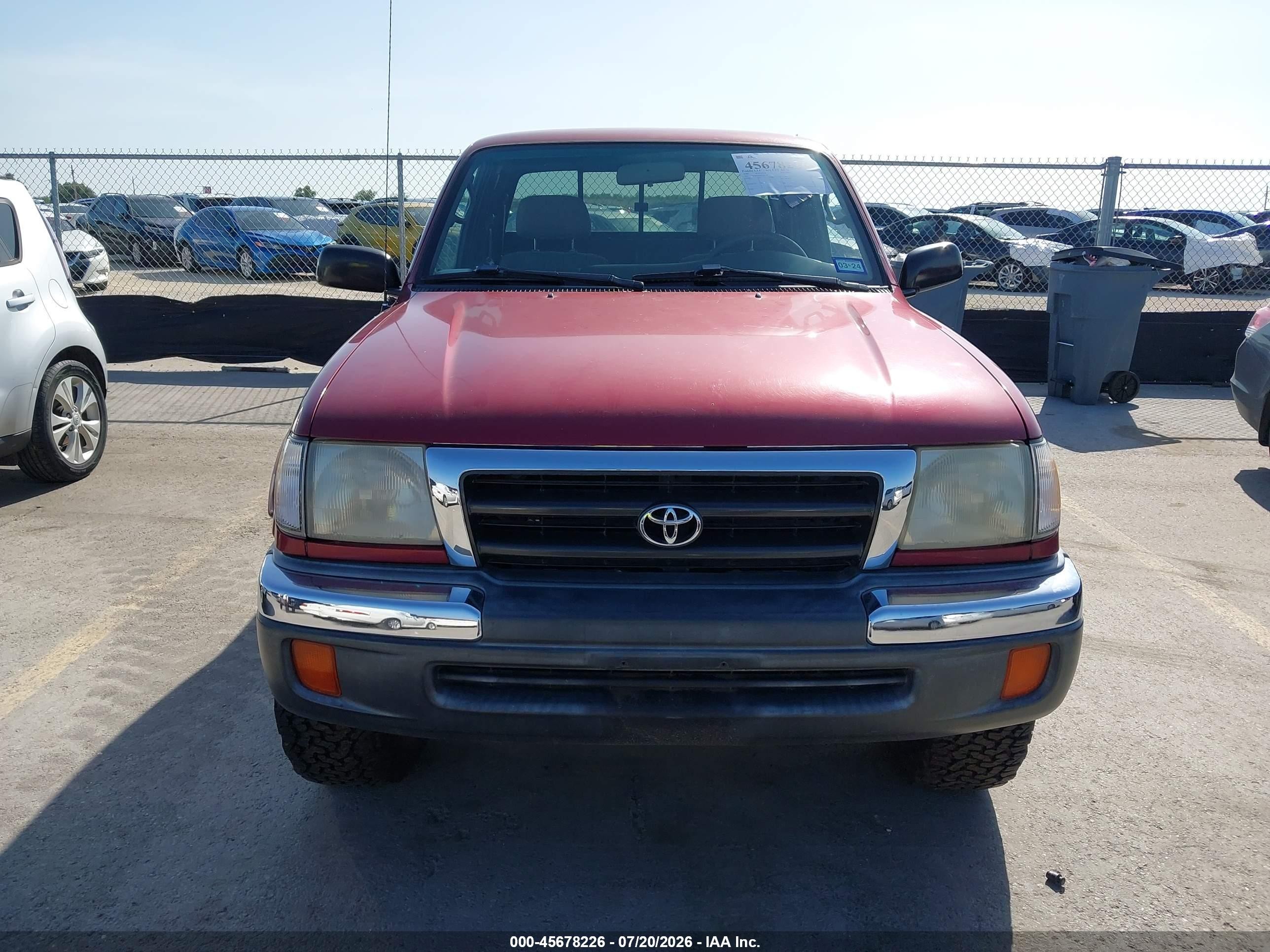 1999 Toyota Tacoma Prerunner Red vin: 4TASM92N0XZ476504