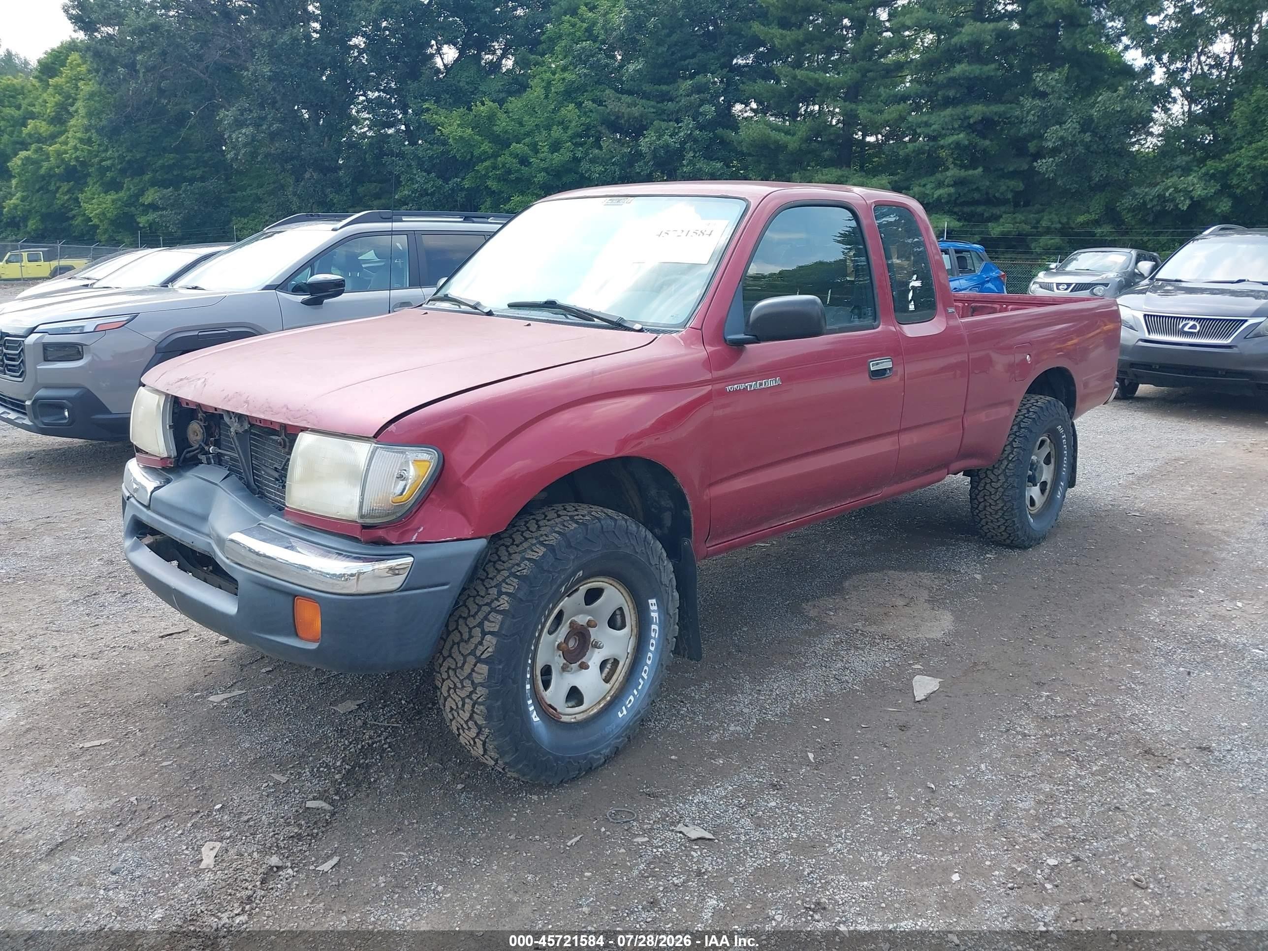 1998 Toyota Tacoma Prerunner Maroon vin: 4TASM92N1WZ150595