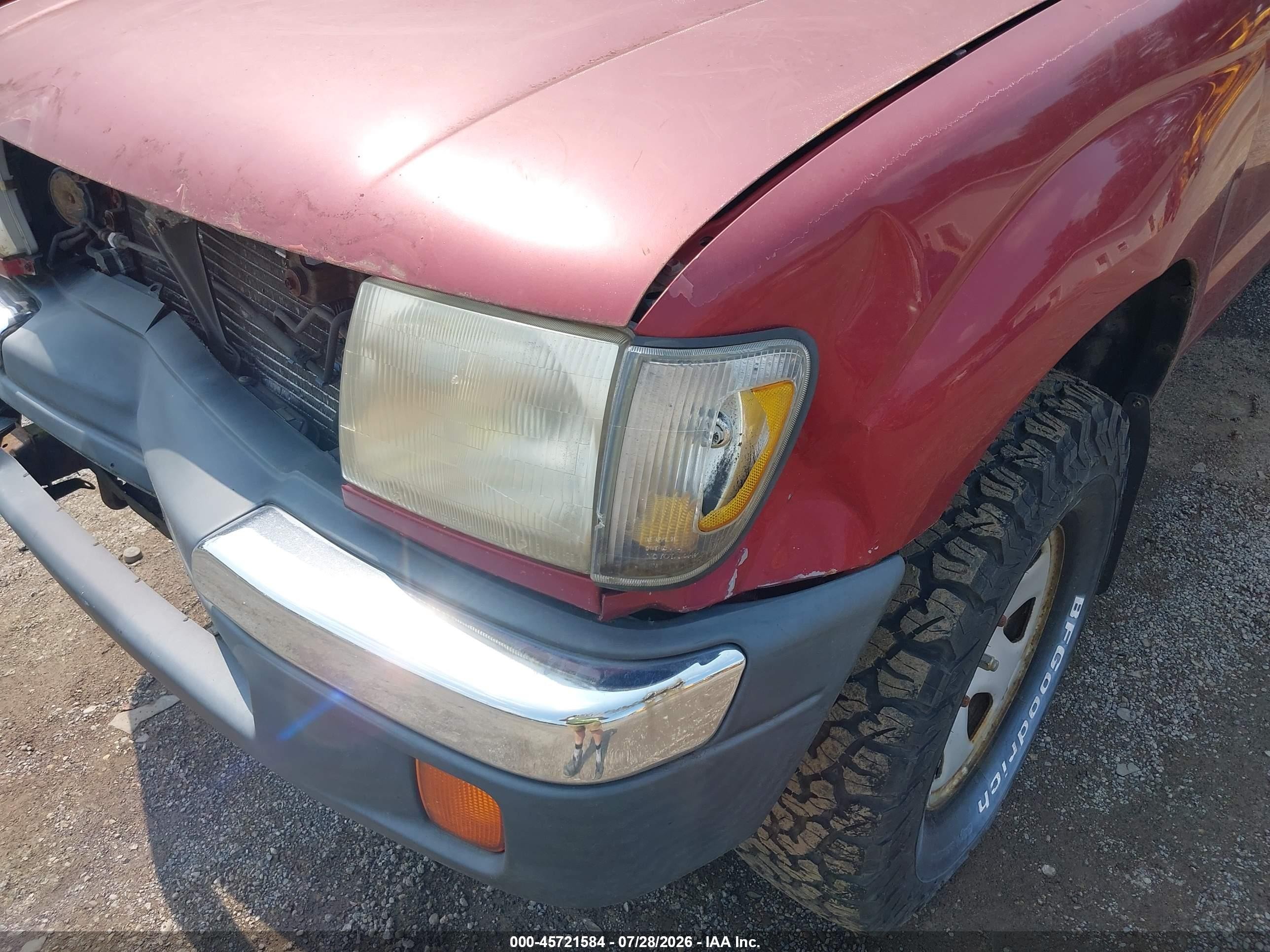 1998 Toyota Tacoma Prerunner Maroon vin: 4TASM92N1WZ150595
