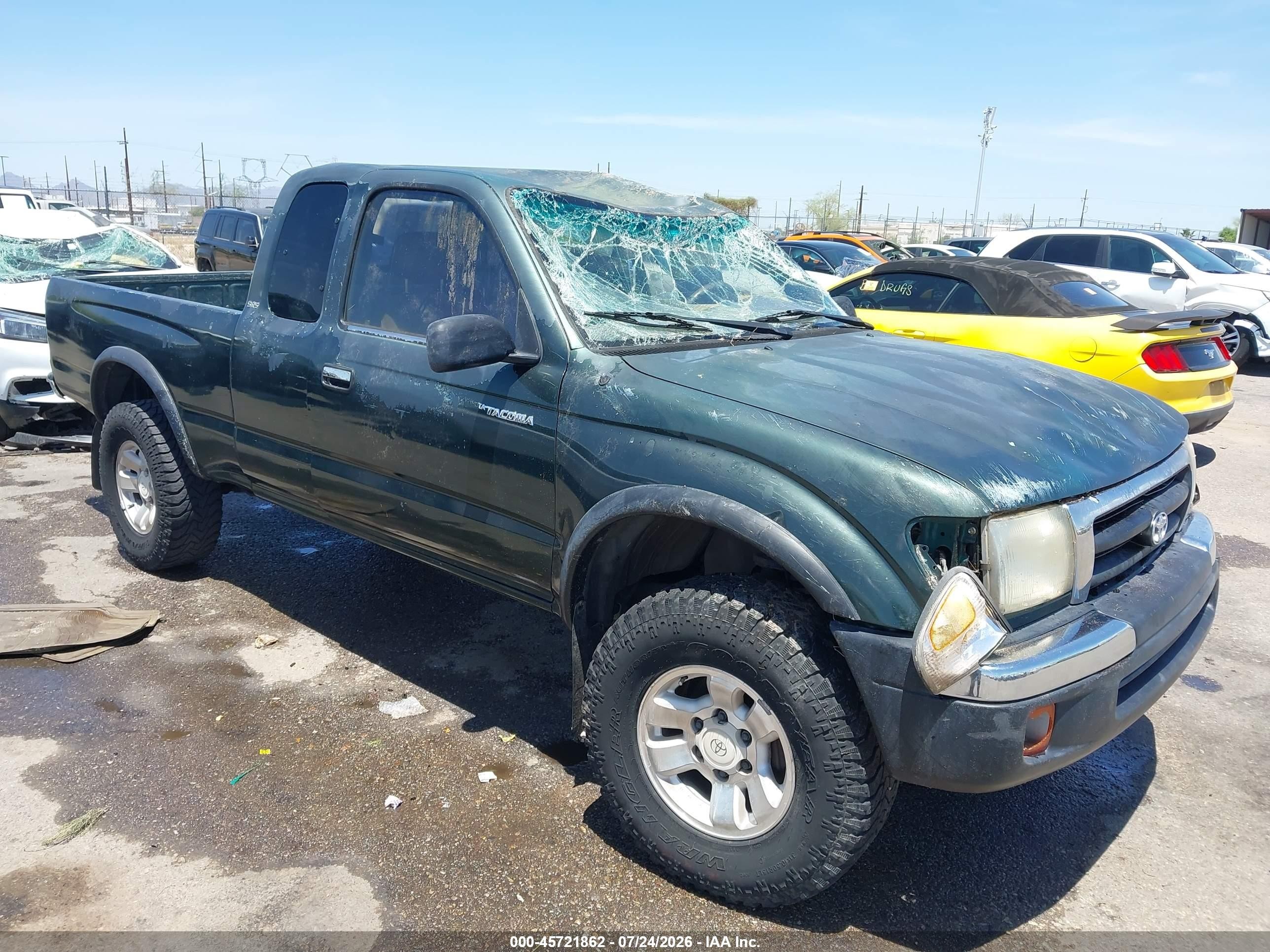 1999 Toyota Tacoma Prerunner Зеленый vin: 4TASM92N1XZ515147