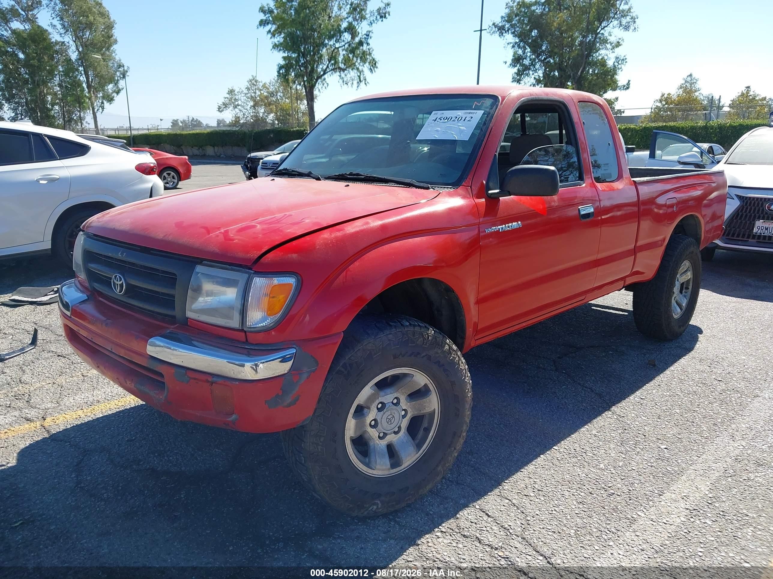 1999 Toyota Tacoma Prerunner Red vin: 4TASM92N4XZ502697