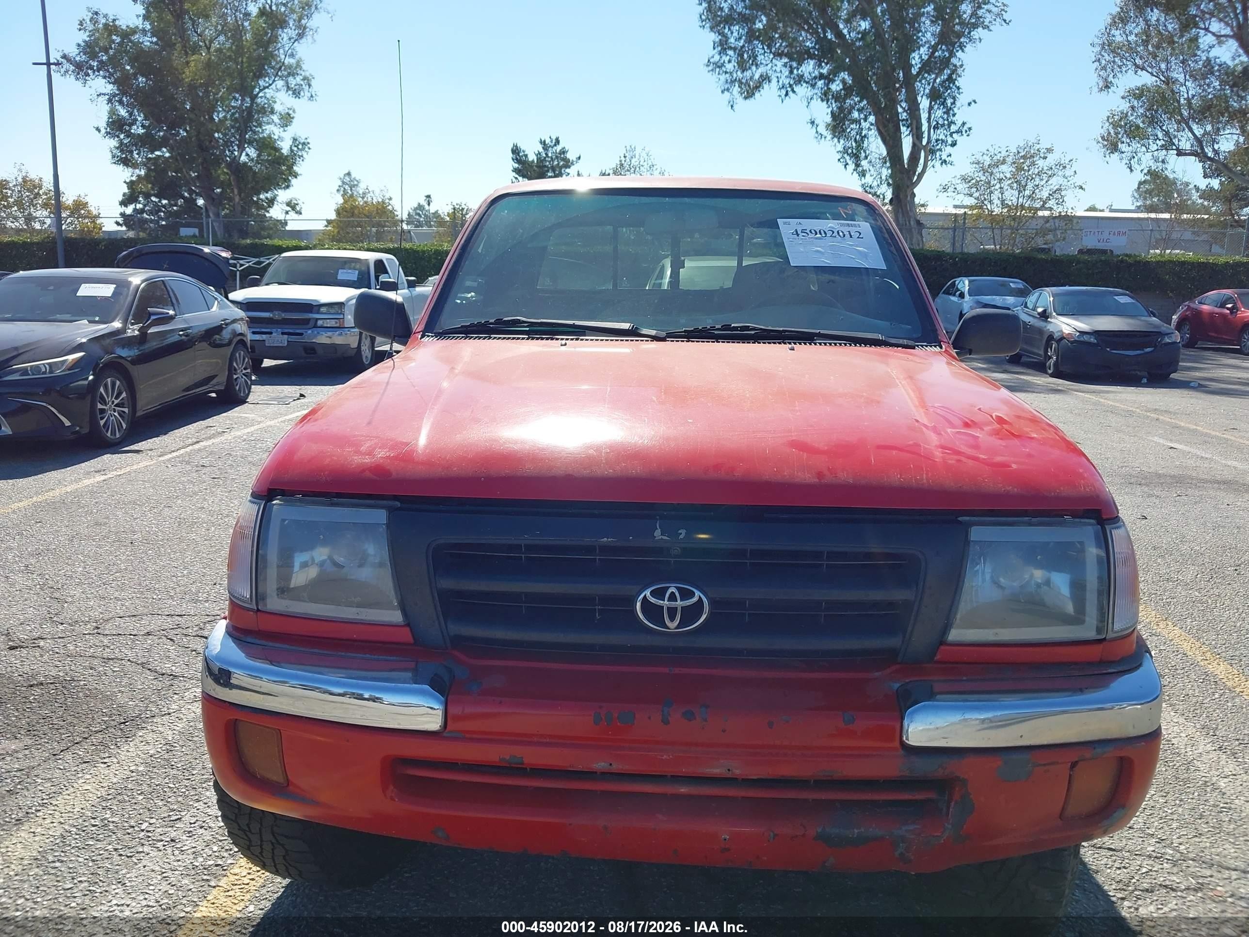 1999 Toyota Tacoma Prerunner Red vin: 4TASM92N4XZ502697
