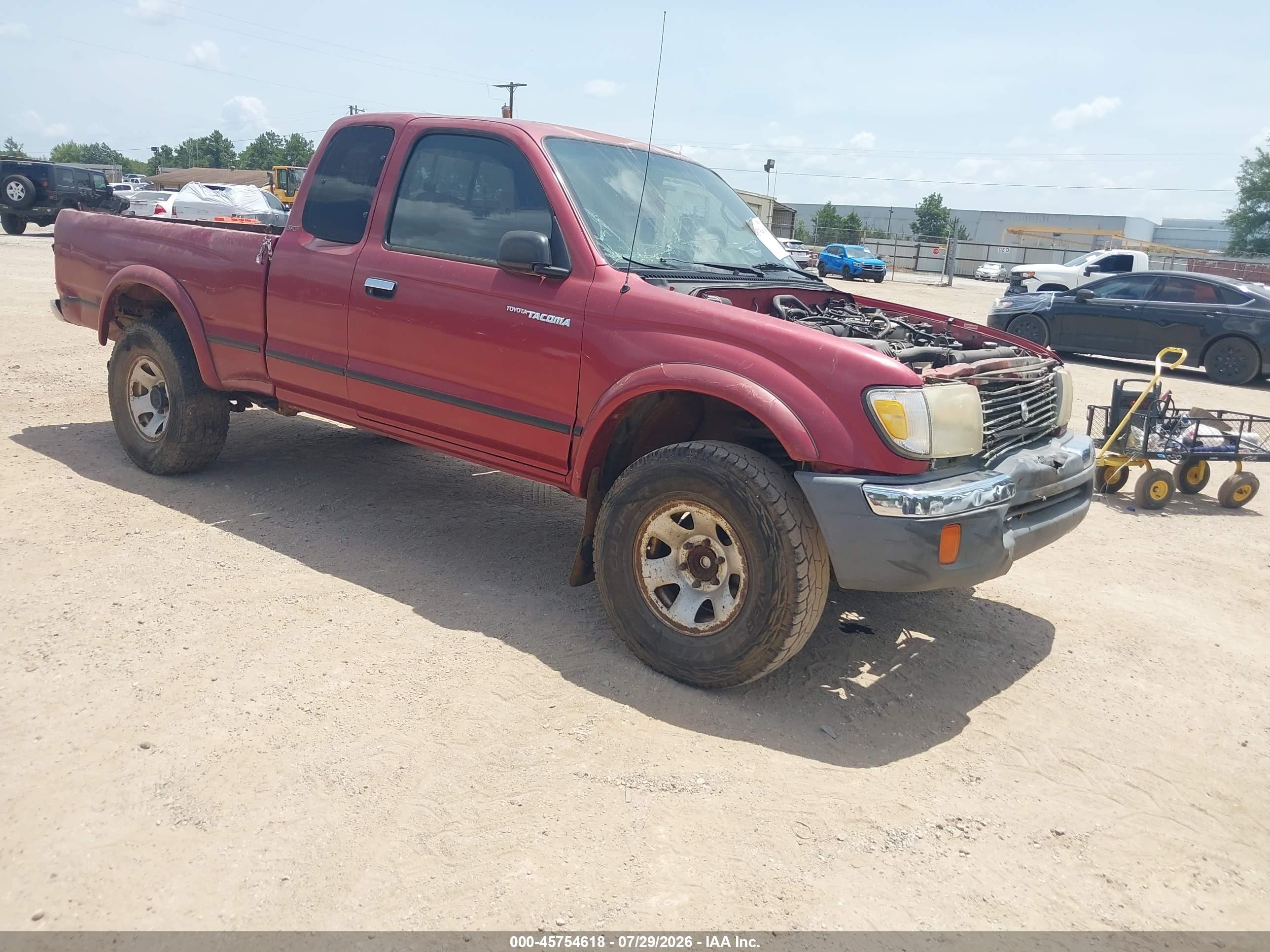 1999 Toyota Tacoma Prerunner Red vin: 4TASM92N7XZ420818
