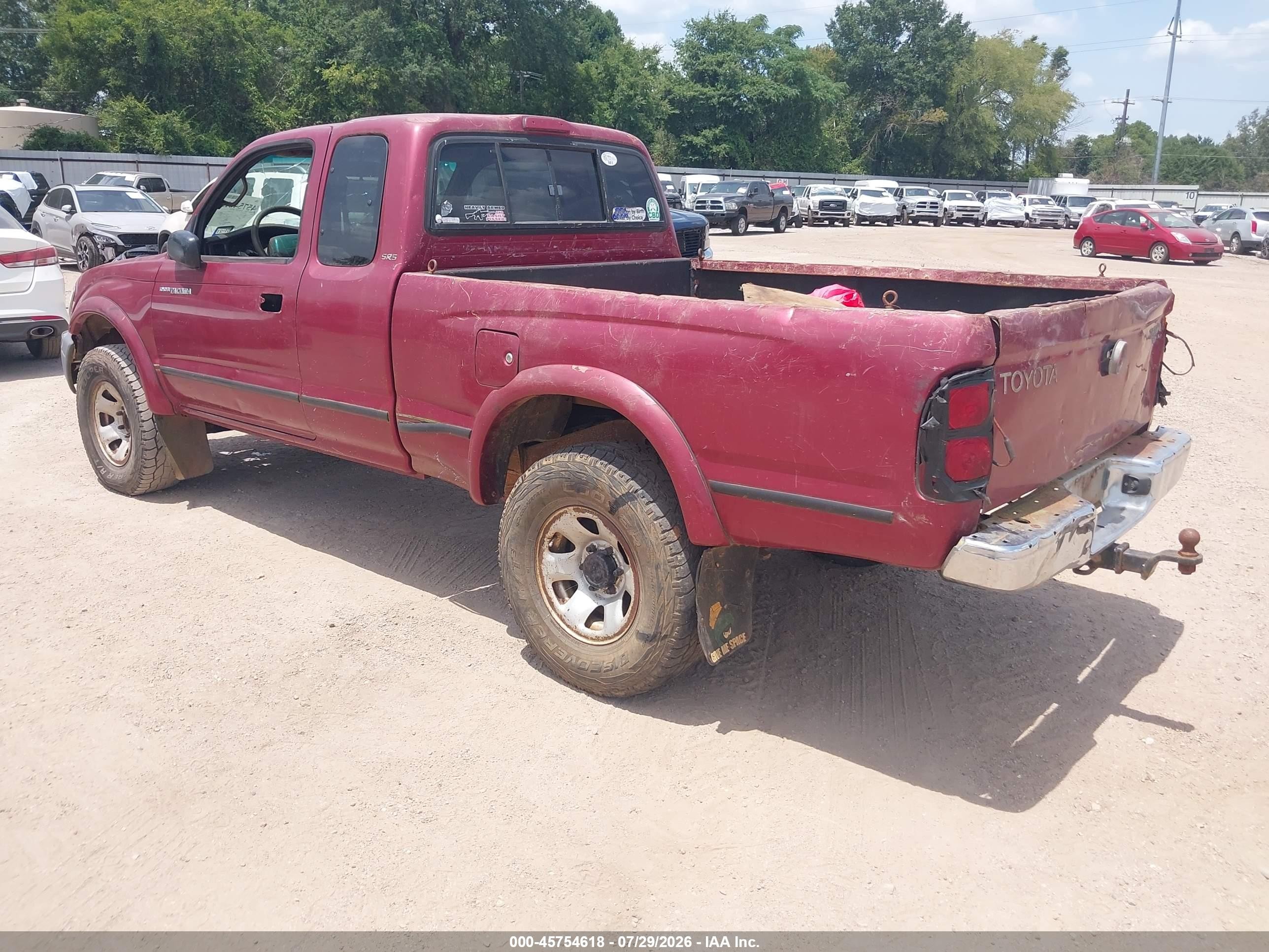 1999 Toyota Tacoma Prerunner Red vin: 4TASM92N7XZ420818