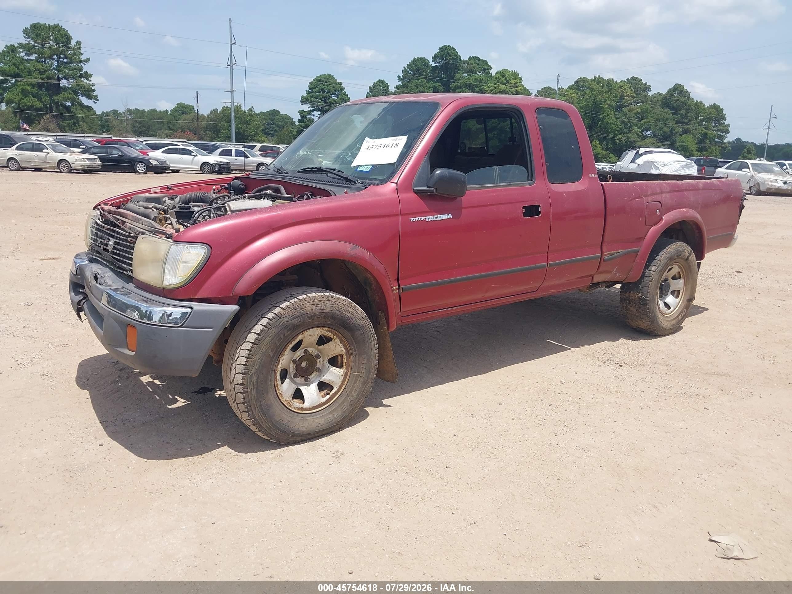 1999 Toyota Tacoma Prerunner Red vin: 4TASM92N7XZ420818