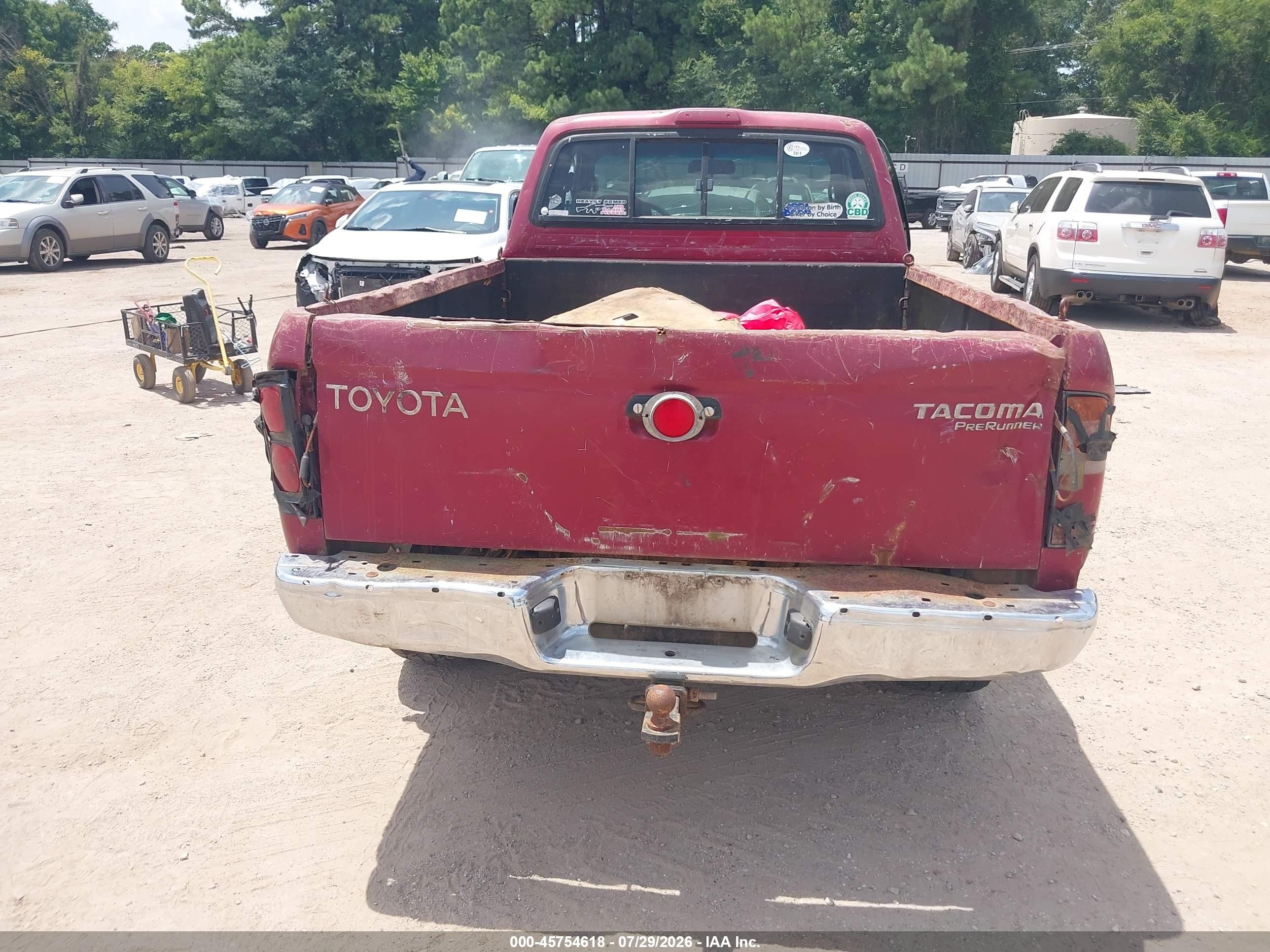 1999 Toyota Tacoma Prerunner Red vin: 4TASM92N7XZ420818