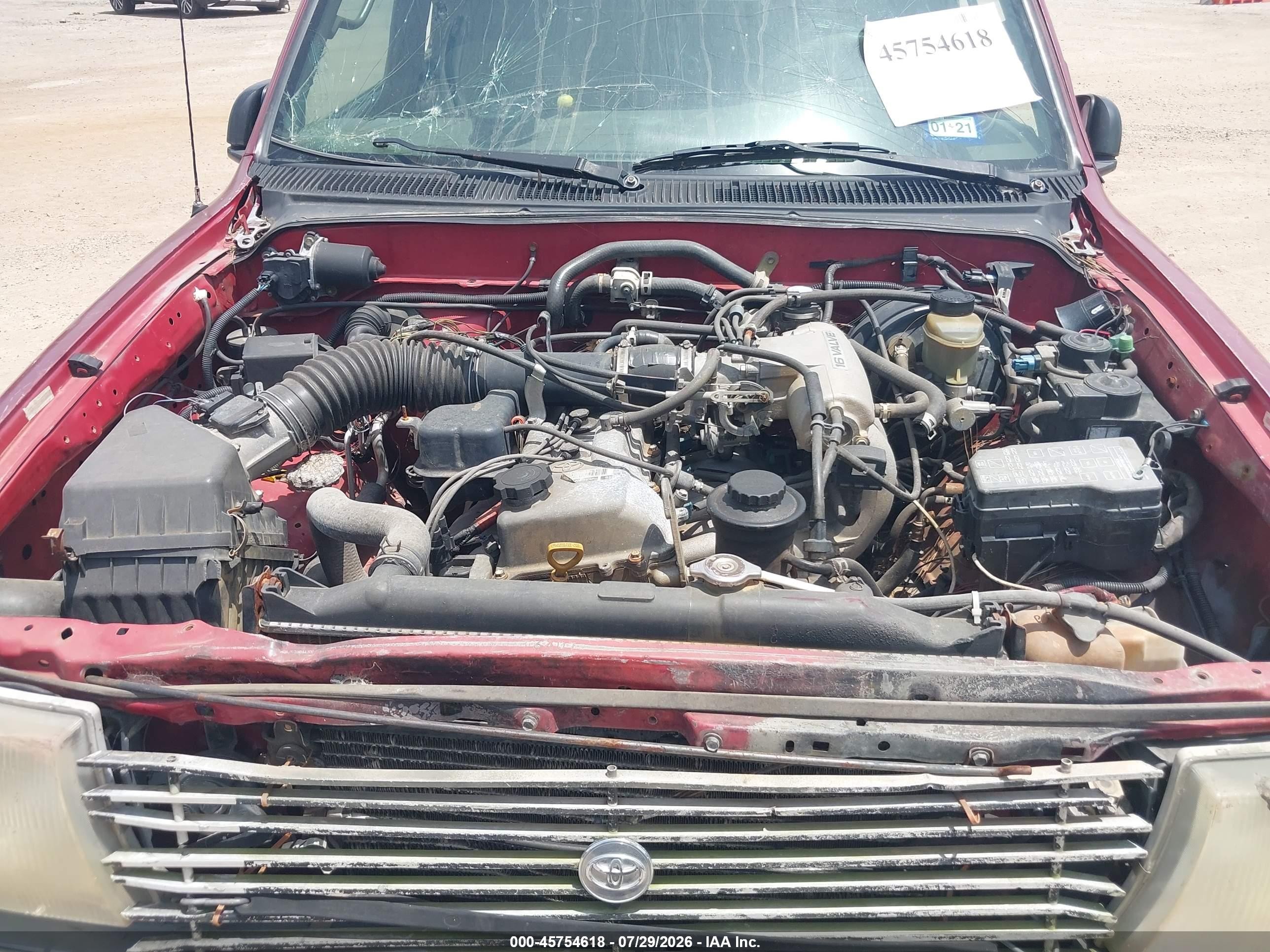 1999 Toyota Tacoma Prerunner Red vin: 4TASM92N7XZ420818