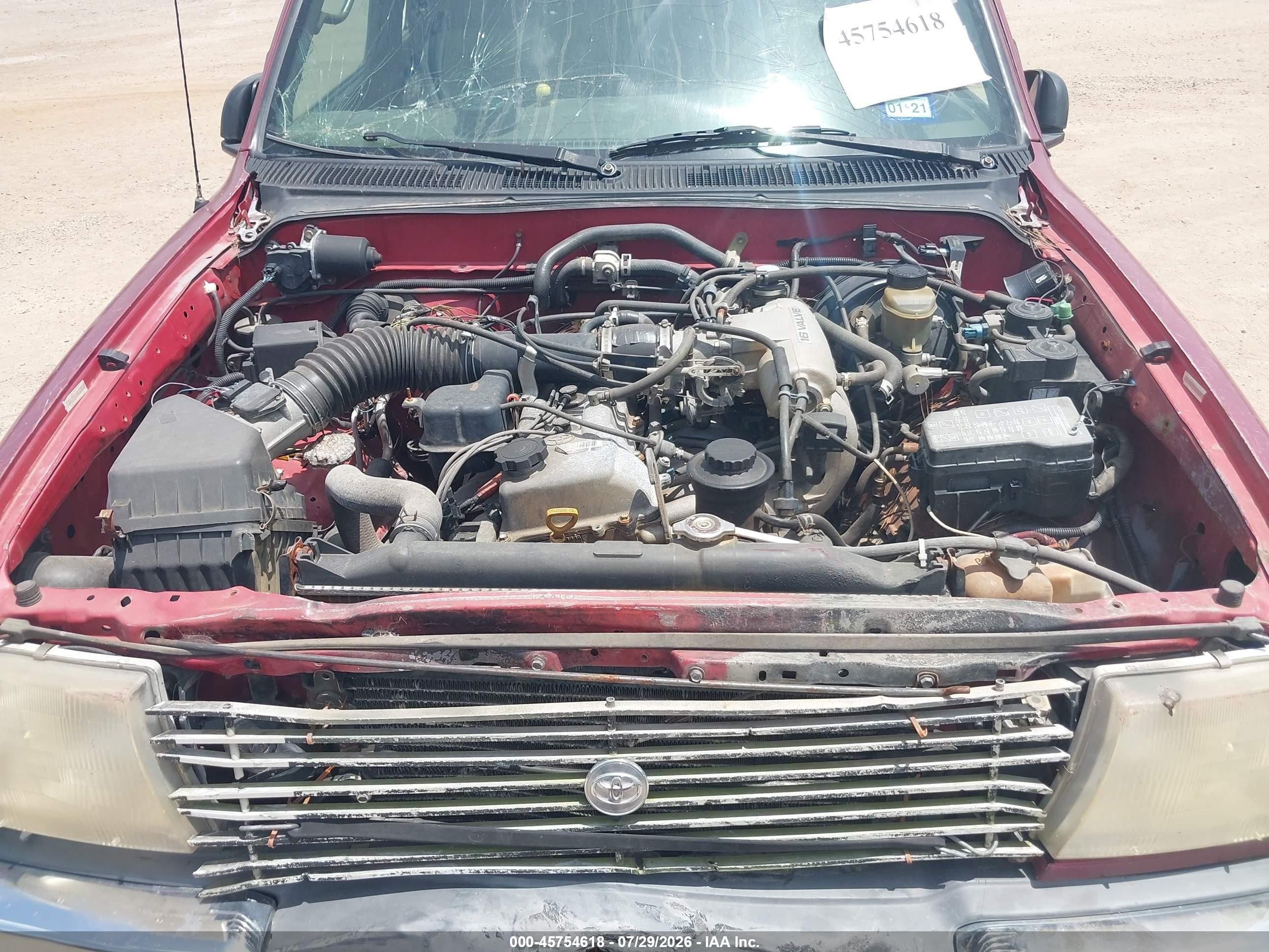1999 Toyota Tacoma Prerunner Red vin: 4TASM92N7XZ420818
