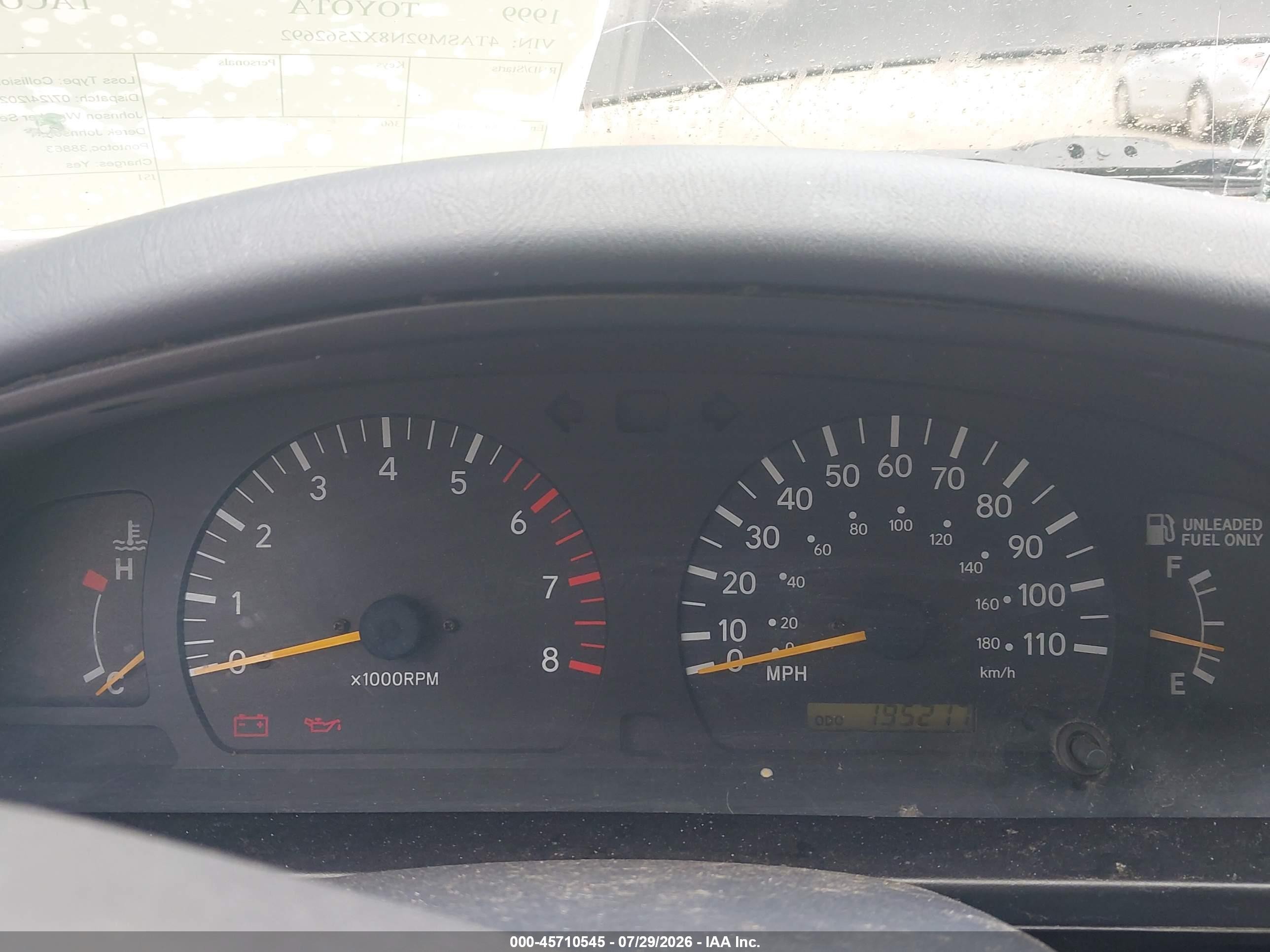 1999 Toyota Tacoma Prerunner Black vin: 4TASM92N8XZ562692
