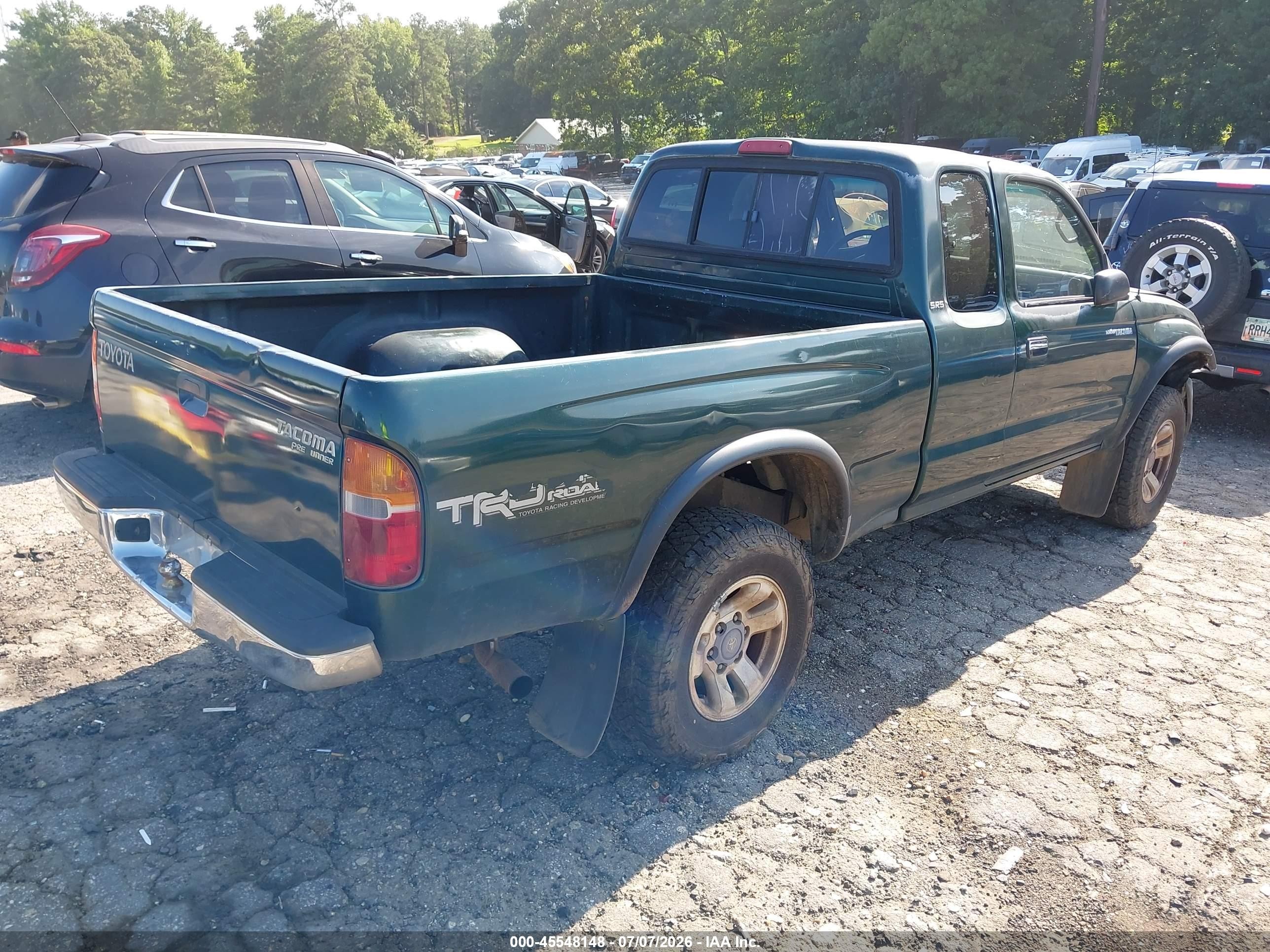 1999 Toyota Tacoma Prerunner Green vin: 4TASM92N9XZ479952